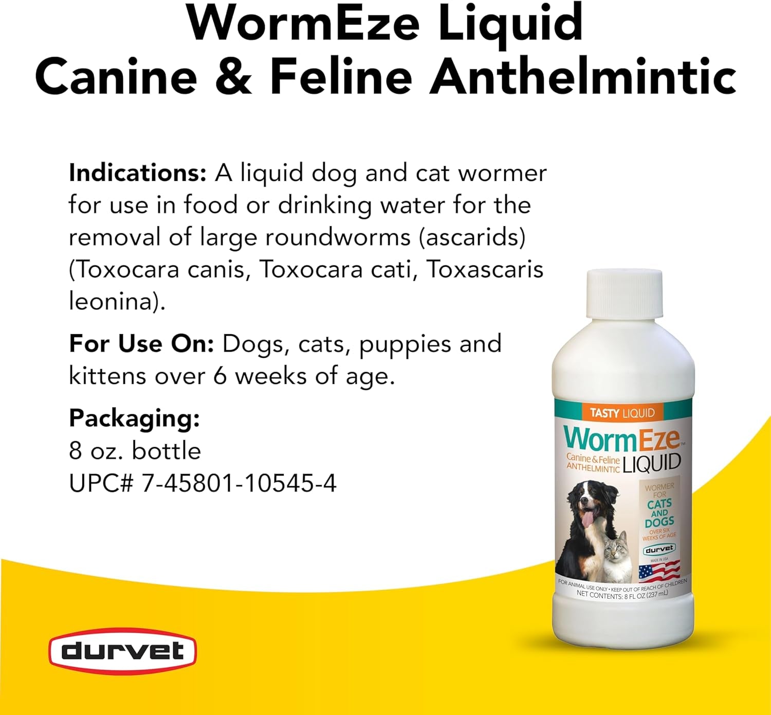 Wormeze Liquid Canine & Feline Antihelmintic, 8 Oz