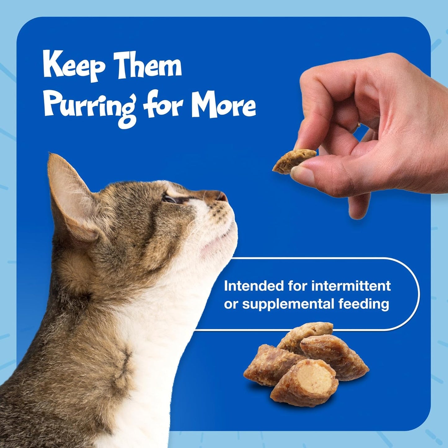 Bursts Crunchy & Creamy Cat Treats, Great for Training, Delish Liver & Beef, 5-Oz Bag