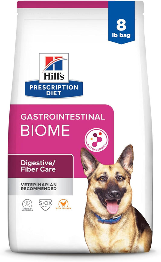 Gastrointestinal Biome Digestive/Fiber Care with Chicken Dry Dog Food, Veterinary Diet, 8 Lb. Bag