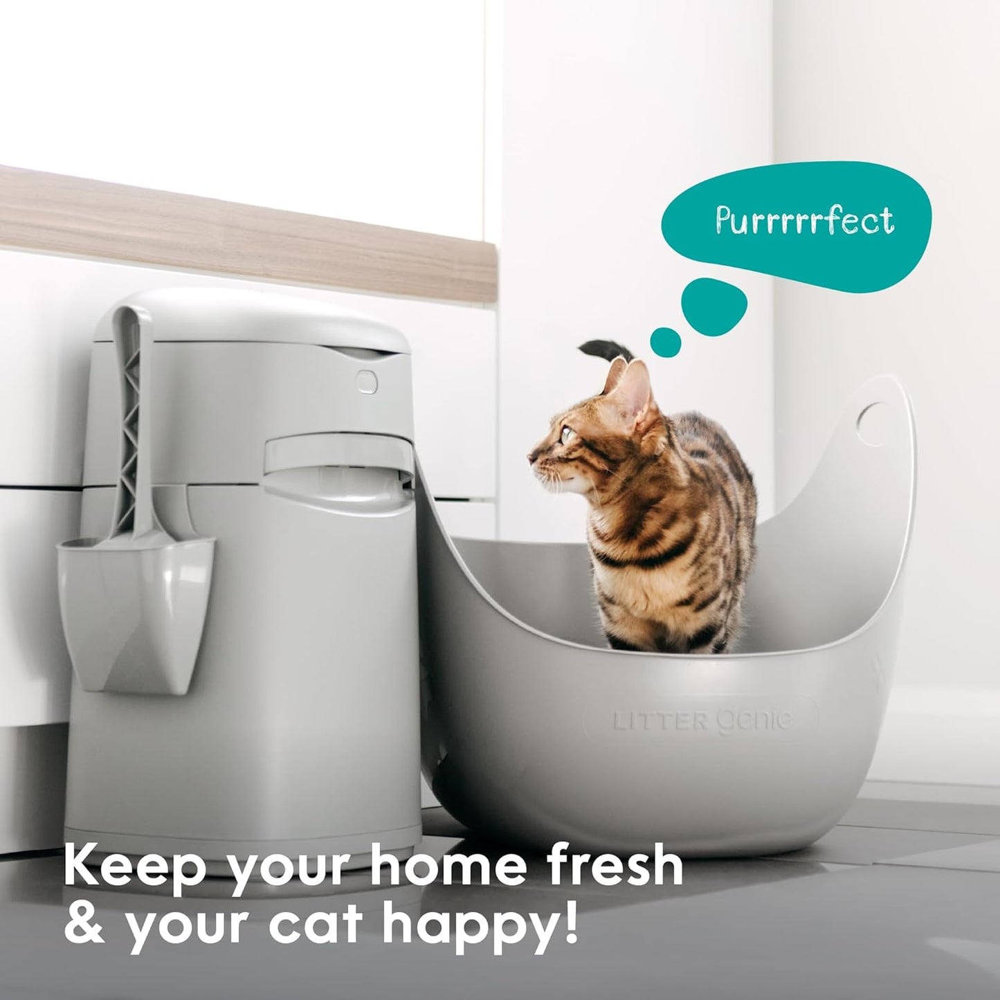 Easy Roll Pail | Cat Litter Box Waste Disposal System for Odor Control | Includes 1 Continuous Refill Bag