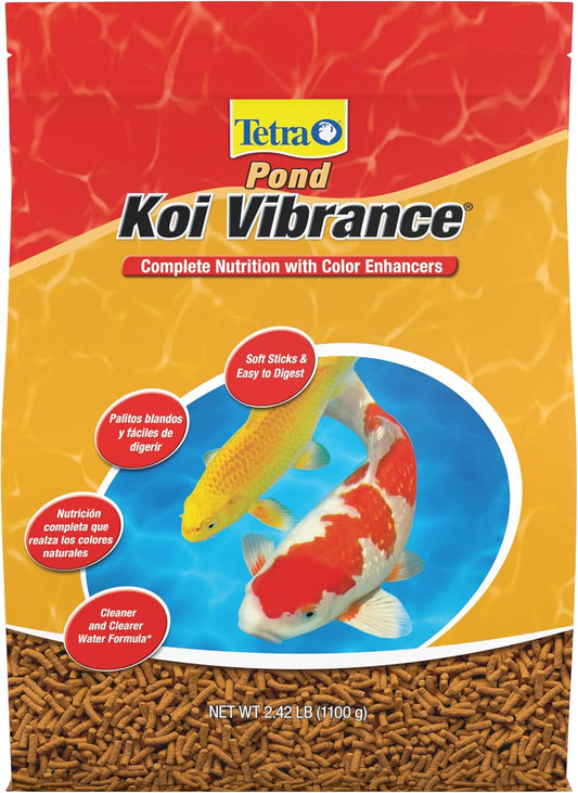 pond Koi Vibrance Soft Sticks, Floating Pond Fish Food for Koi Fish and Ornamental Goldfish, 2.42 Pounds
