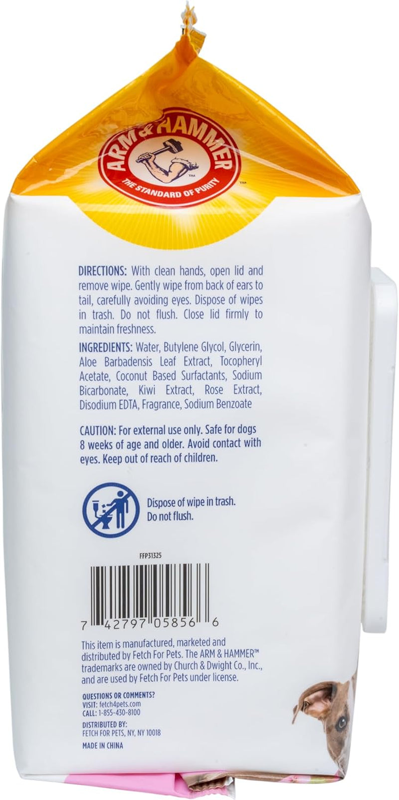 for Pets Odor Control Wipes for Dogs, Best Odor Eliminating Waterless Cleaning for Dogs & Puppies | Kiwi Blossom Scent, 100 Count