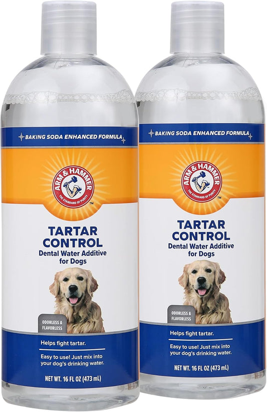 for Pets Dental Water Additive for Dogs, Tartar Control | Dog Dental Care Reduces Plaque & Tartar Buildup without Brushing | Odorless and Flavorless, 16 Fl Ounces - 2 Pack