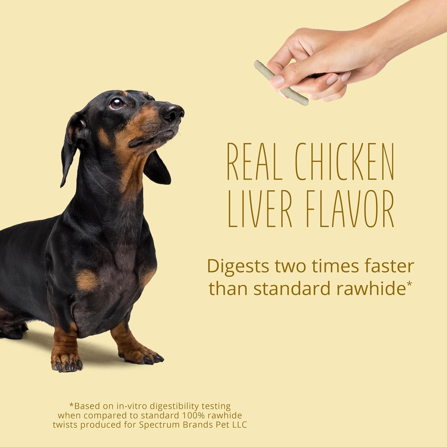 Originals Natural Chicken Liver Flavor Small Rolls 20 Count, Highly Digestible Rawhide
