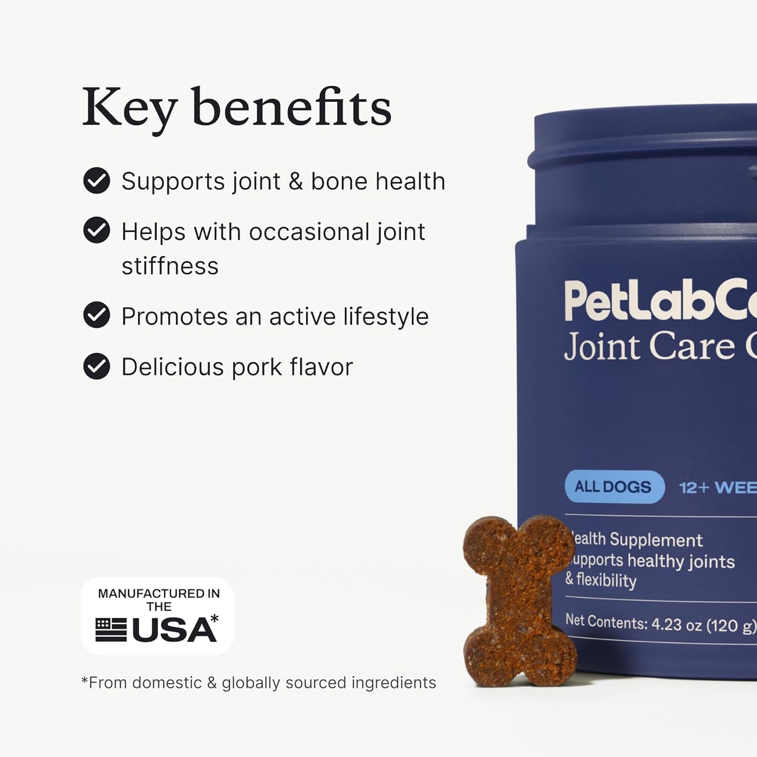Joint Care Chews for Dogs - High Levels of Glucosamine, Green Lipped Mussels, Omega 3 and Turmeric - Hip and Joint Supplement for Dogs to Actively Support Mobility, Packaging May Vary