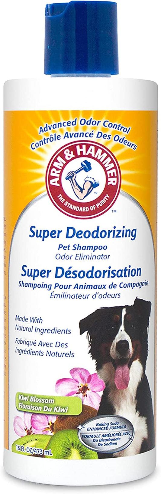 for Pets Super Deodorizing Shampoo for Dogs | Best Odor Eliminating Dog Shampoo | Great for All Dogs & Puppies, Fresh Kiwi Blossom Scent, 16 Oz
