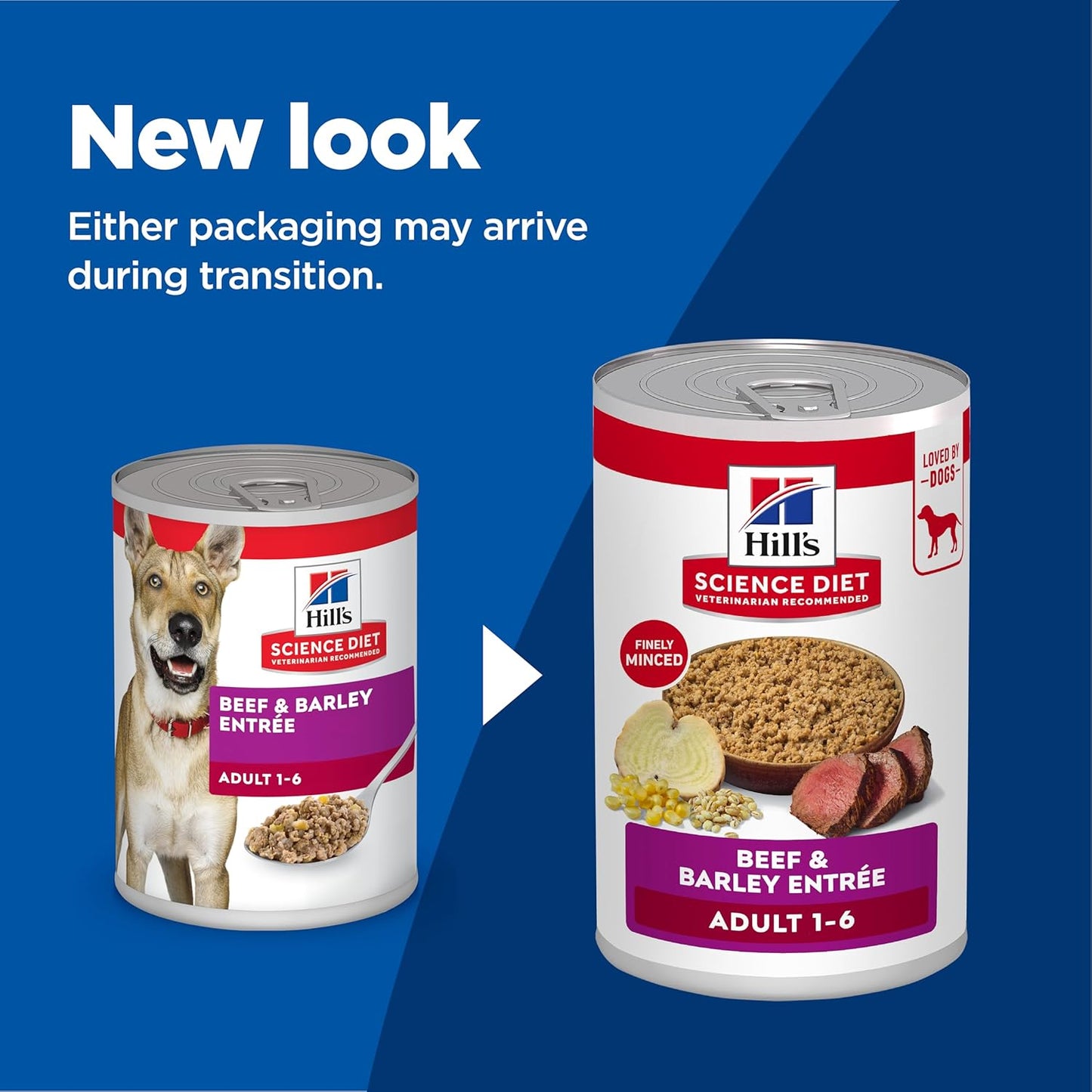 Adult 1-6, Adult 1-6 Premium Nutrition, Wet Dog Food, Beef & Barley Loaf, 13 Oz Can, Case of 12