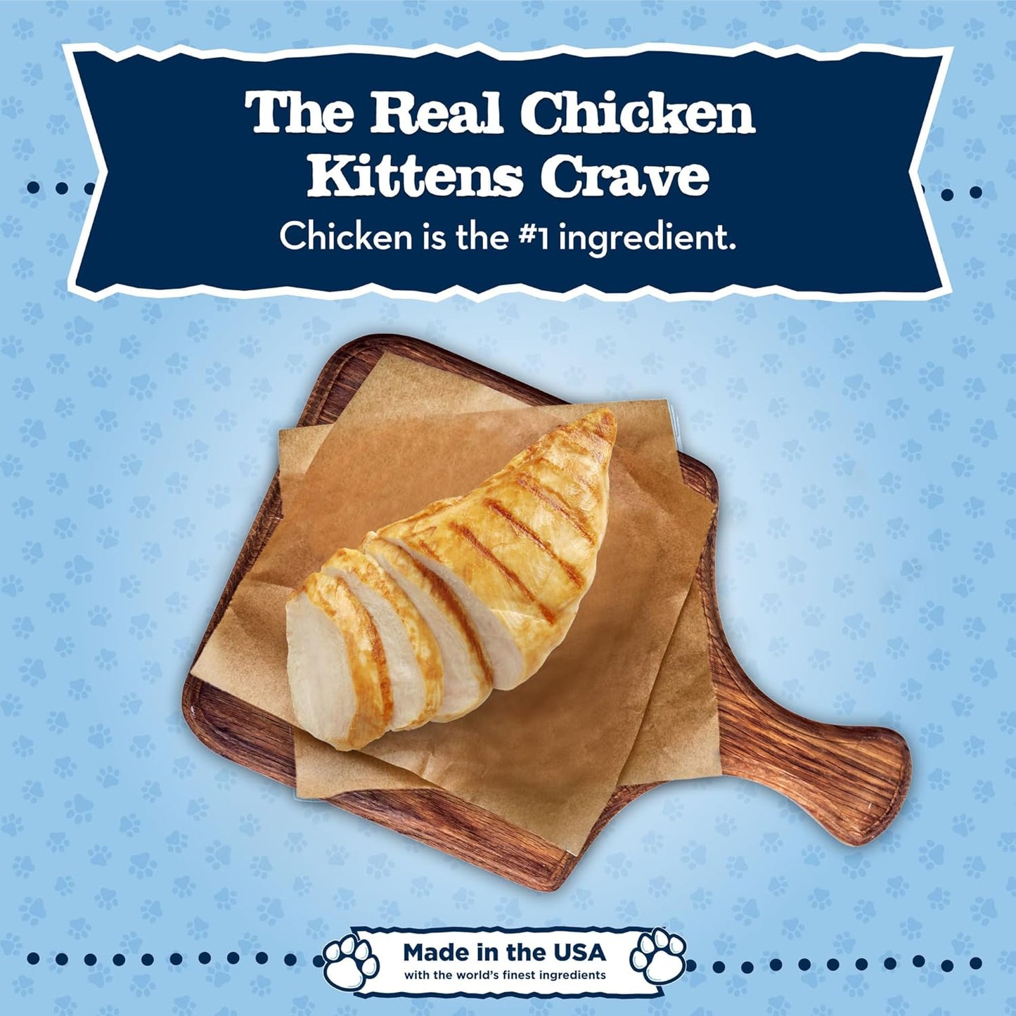 Baby Blue Natural Dry Food for Kittens, Healthy Growth Formula with DHA, Chicken and Brown Rice Recipe, 5-Lb Bag