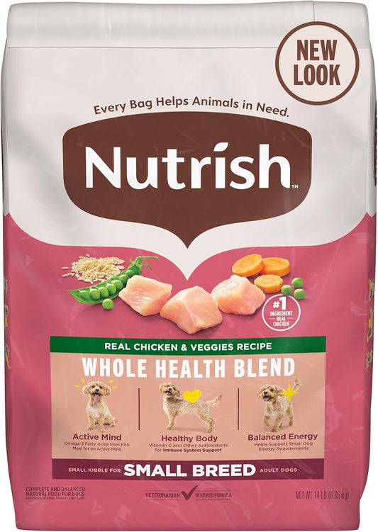 Small Breed Real Chicken & Veggies Recipe Whole Health Blend Dry Dog Food, 14 Lb. Bag, Packaging May Vary (Rachael Ray)