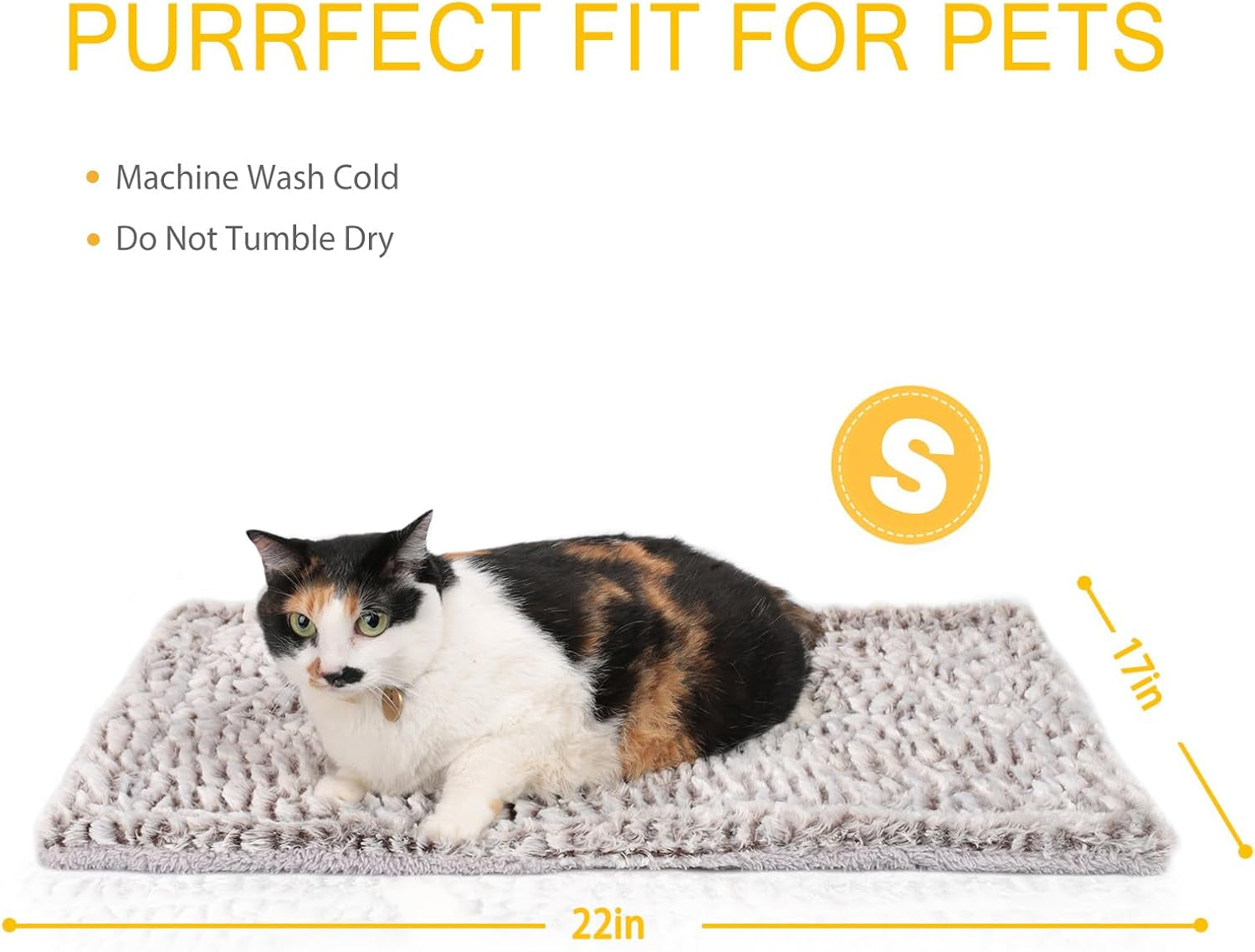 Self Heating Cat Pad Self Warming Cat Bed 22" X 17" Thermal Mat Extra Warm Pet Mat for Outdoor and Indoor Large Kittens Small Puppy Pets