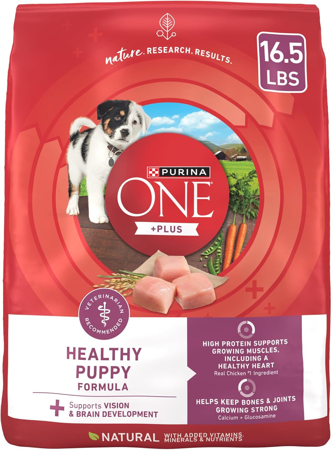 plus Healthy Puppy Formula High Protein Natural Dry Puppy Food with Added Vitamins, Minerals and Nutrients - 16.5 Lb. Bag