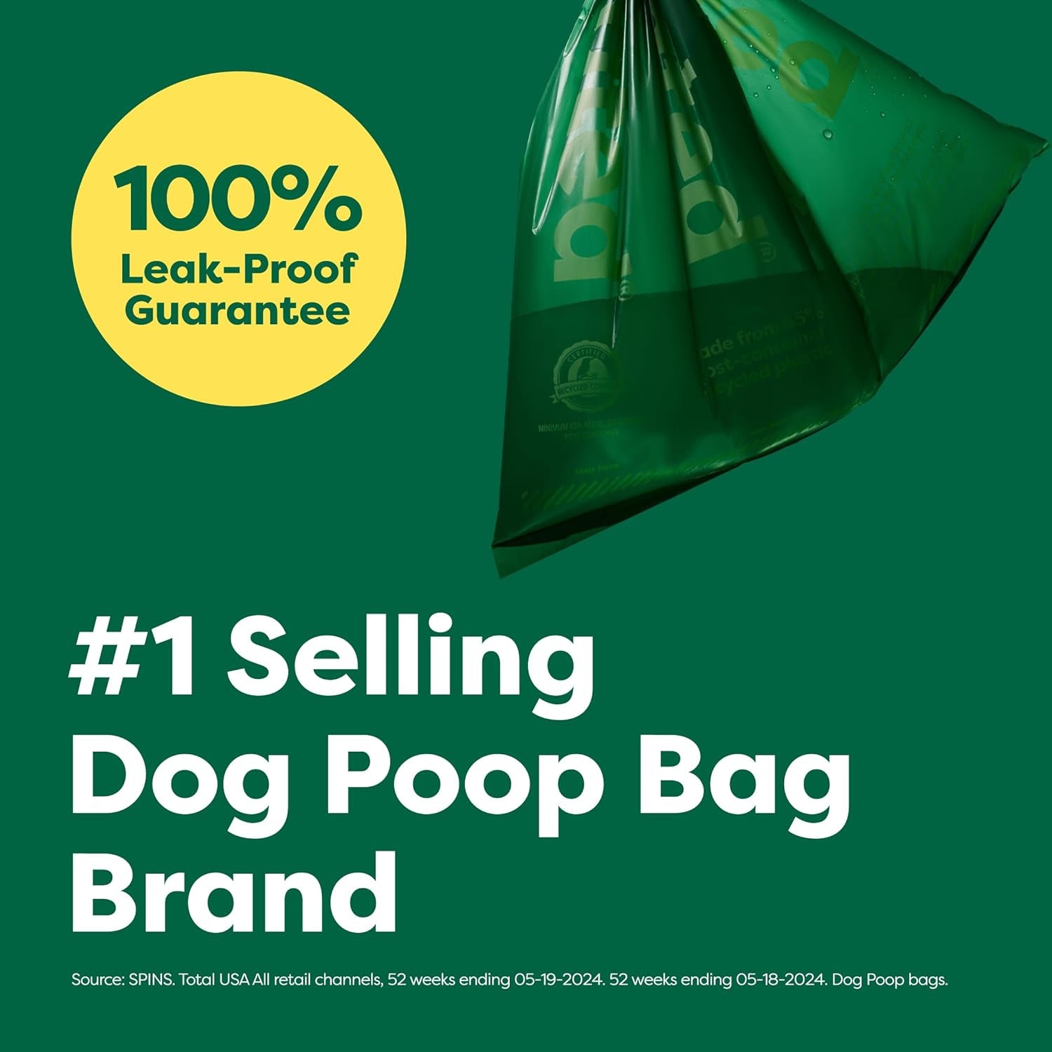 Poop Bags for Dogs, Guaranteed Leak Proof and Extra Thick Waste Bag Refill Rolls, Unscented, 270 Count