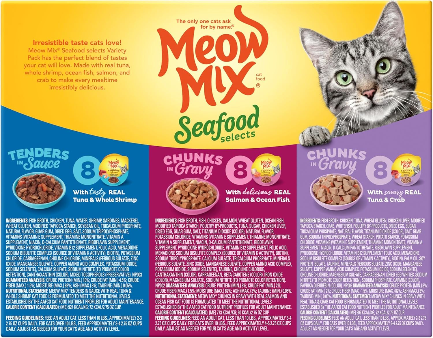 Seafood Selects Wet Cat Food Variety Pack, 2.75 Ounce Cups (Pack of 24)