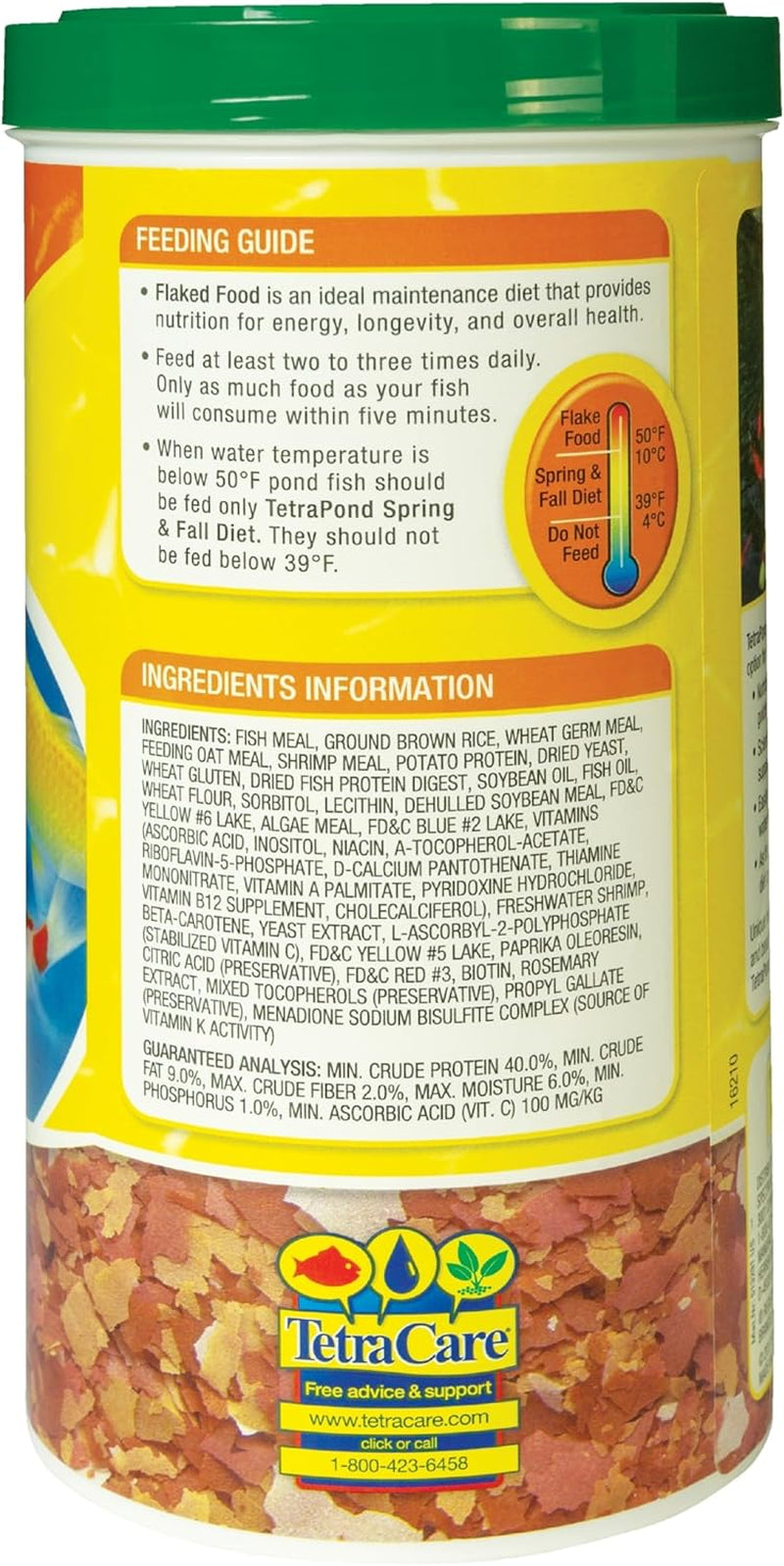 pond Pond Flakes, Complete Nutrition for Smaller Pond Fish, Fish Food for Goldfish and Koi Fish, 6.35 Ounces