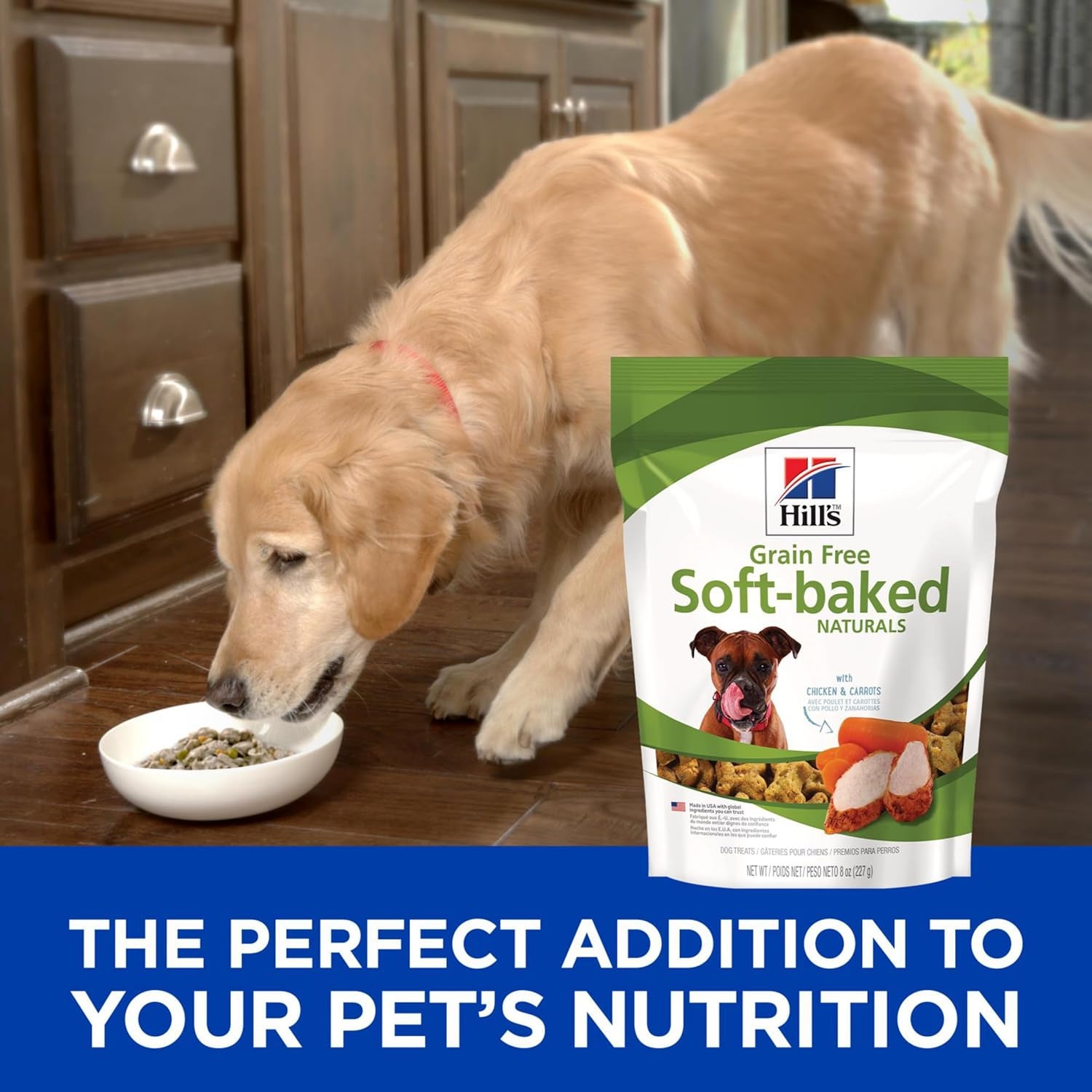 Grain Free Soft Baked Naturals, All Life Stages, Great Taste, Dog Treats, Chicken & Carrots, 8 Oz Bag