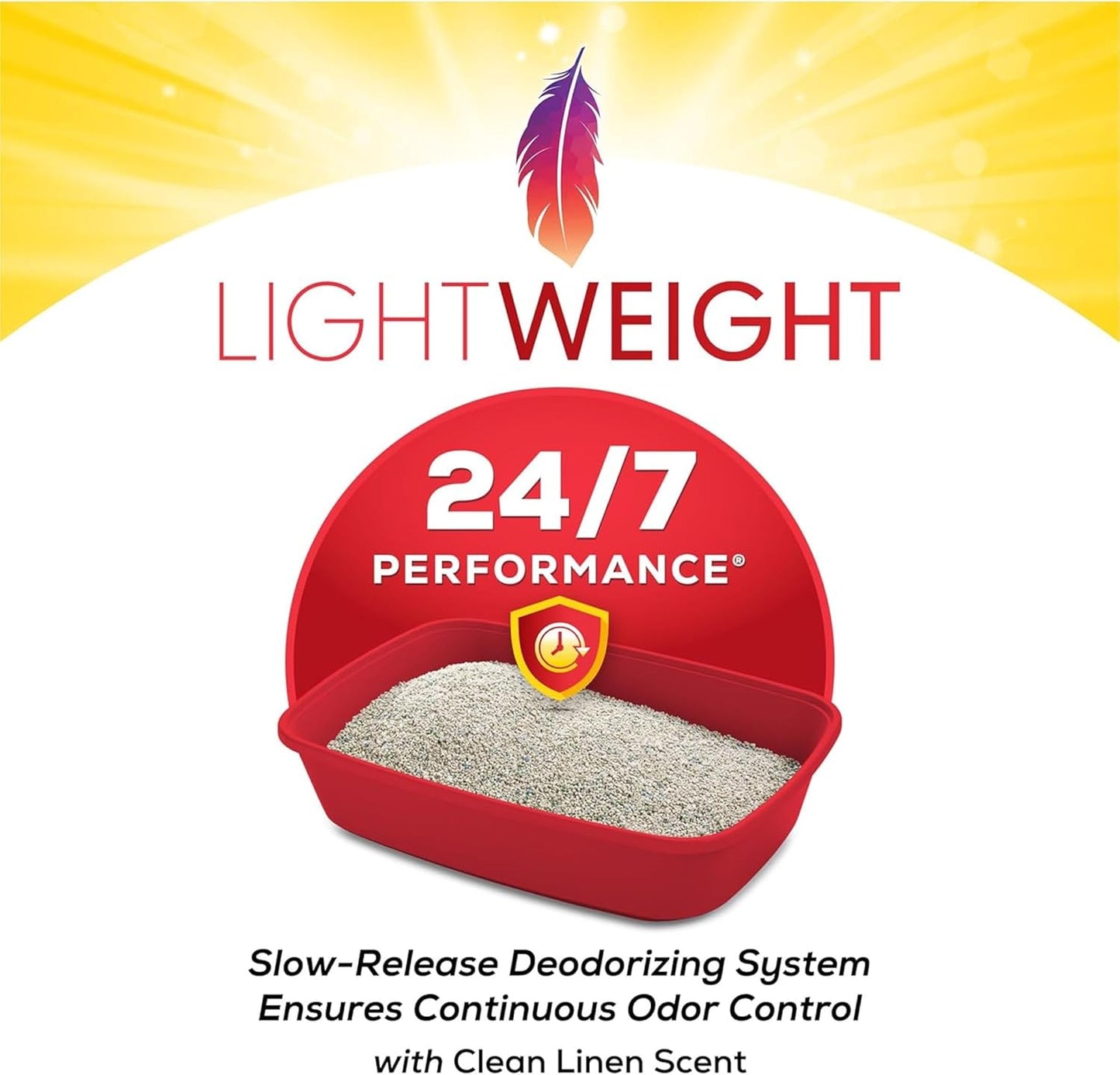 Purina  Lightweight 24/7 Performance Odor Control, Multi-Cat, Clumping, 99.9 Percent Dust Free Cat Litter - 17 Lb. Box