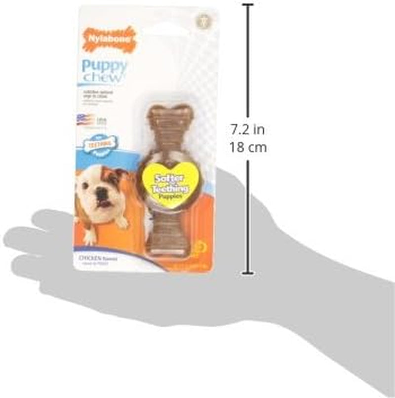 Ring Bone Chew Toy for Puppies, Puppy Teething Toys, Puppy Enrichment Toys, Chicken Flavor, X-Small Dogs - up to 15 Lbs, 1 Count