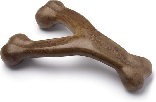 Wishbone Durable Dog Chew Toy for Aggressive Chewers, Made in USA, Giant, Real Bacon Flavor