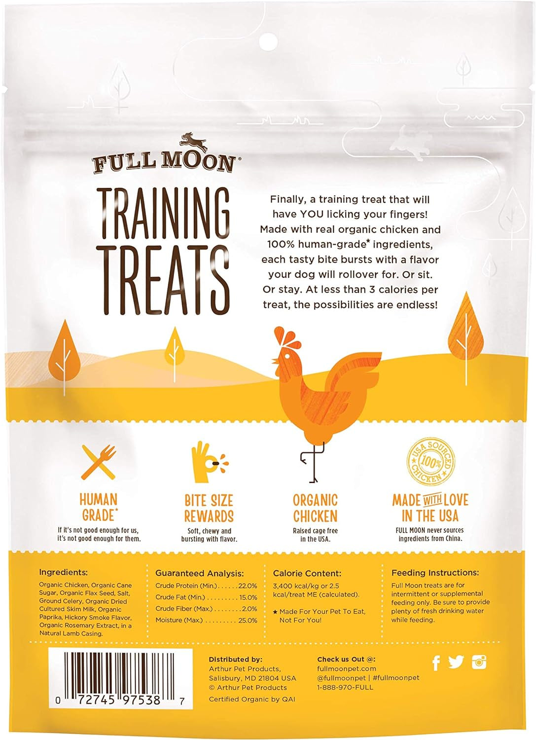 USDA Organic Chicken Training Treats Healthy All Natural Dog Treats Human Grade 175 Treats 6 Ounce (Pack of 1)