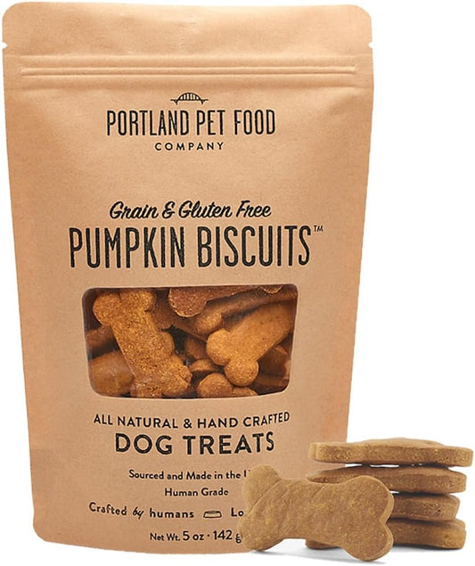 Pumpkin Healthy Dog Treats - Grain-Free, Human-Grade, All Natural Dog Training Treats & Biscuits Made in the USA Only 1-Pack (5 Oz)