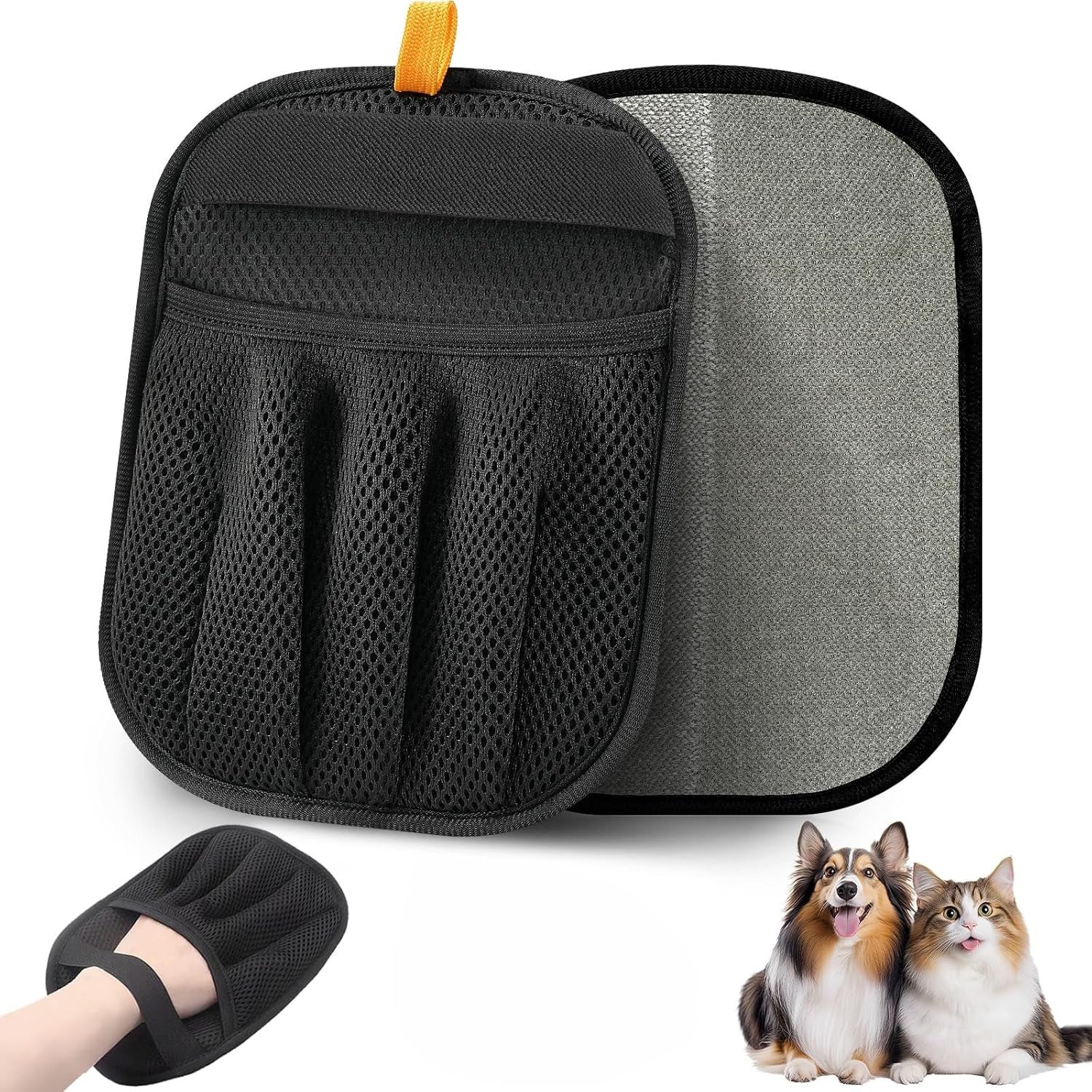 Pet Hair Removal Glove for Cats & Dogs, 2025 Newly Upgraded Five-Finger Electrostatic Pet Hair Gloves, Reusable Pet Hair Remover Tool for Laundry, Couch, Carpet, Car Seat