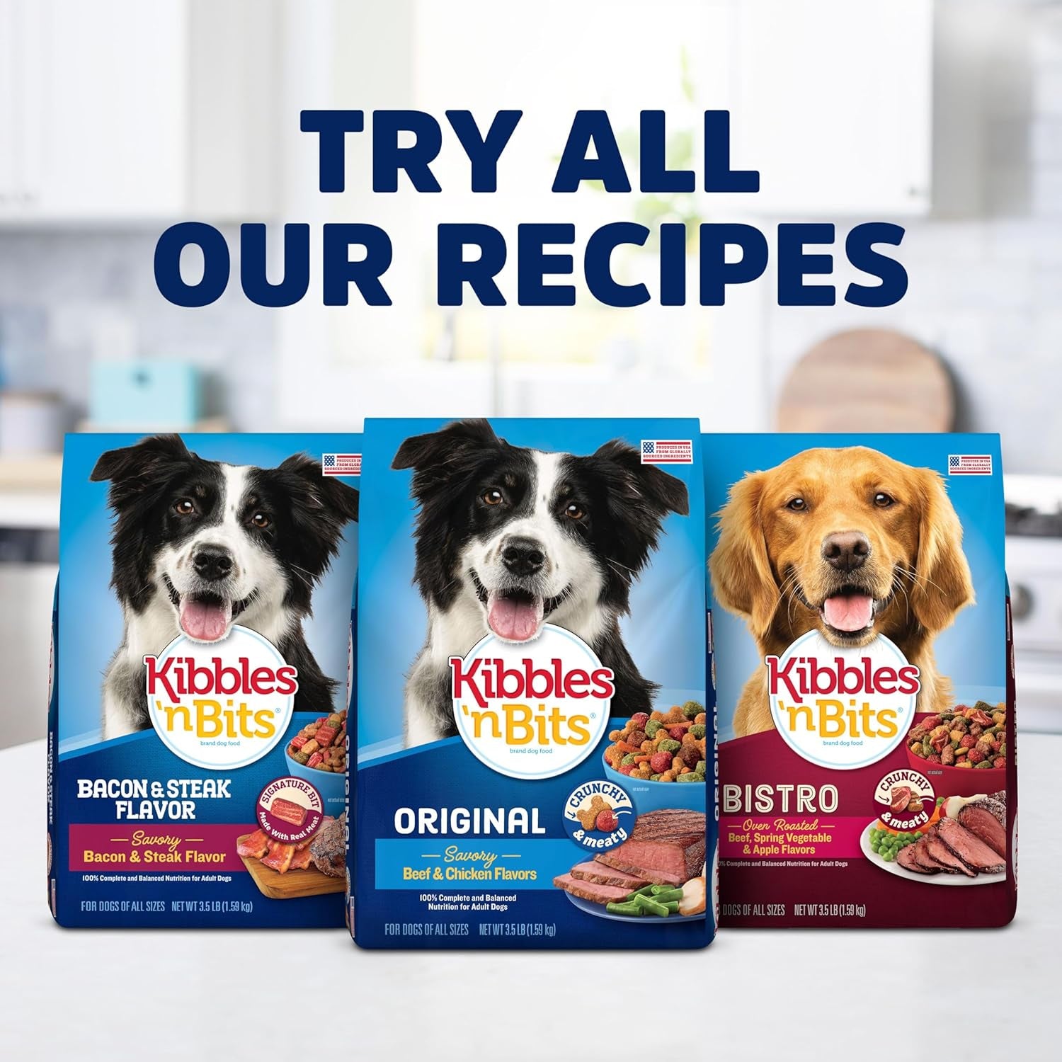 Bistro Dry Dog Food, Oven Roasted Beef, Spring Vegetable & Apple Flavors for Adult Dogs, 45 Lb. Bag