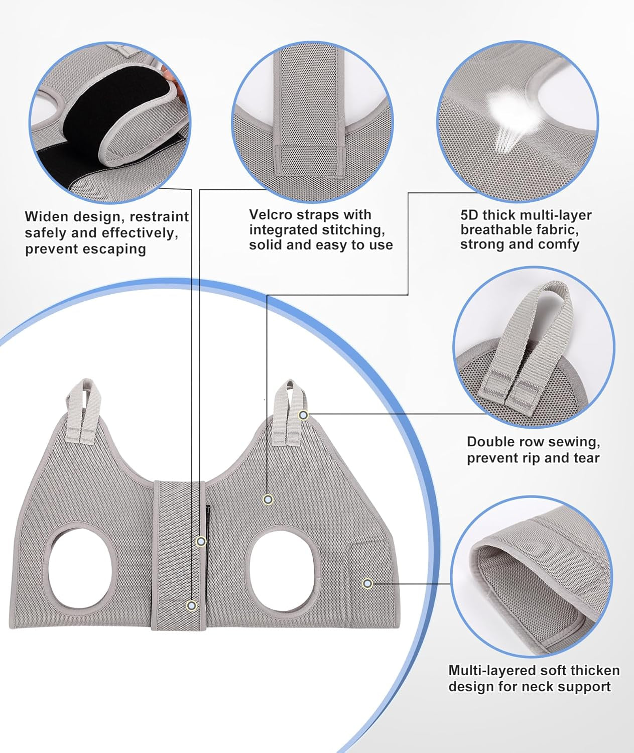 Dog Grooming Hammock,Xx-Large Hammock for Nail Trim, Hanging Harness for Nail Trimming,Dog Sling Restraint Holder for Pet Grooming Suspension Hanger with Thick Fabric Neck Support