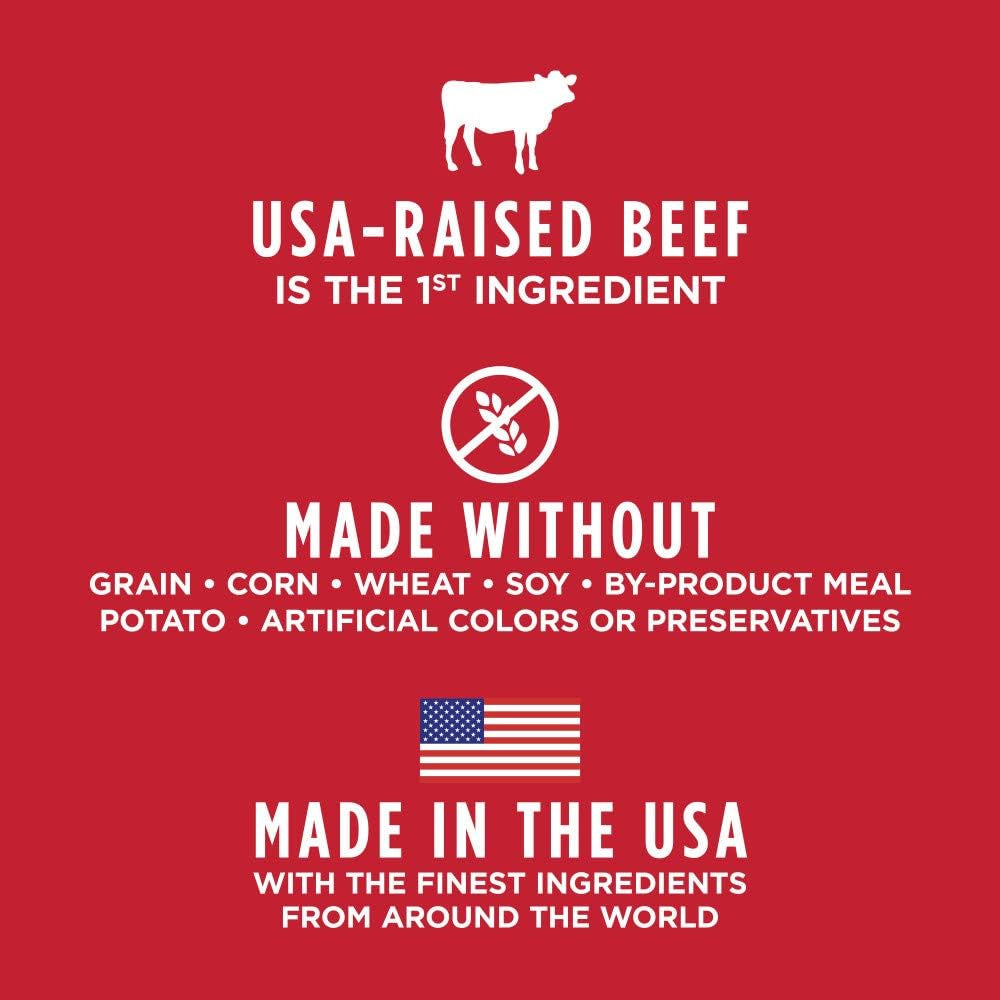 Raw Boost, Natural Dry Dog Food with Freeze Dried Pieces, High Protein, Grain Free Recipe - Real Beef, 20 Lb. Bag