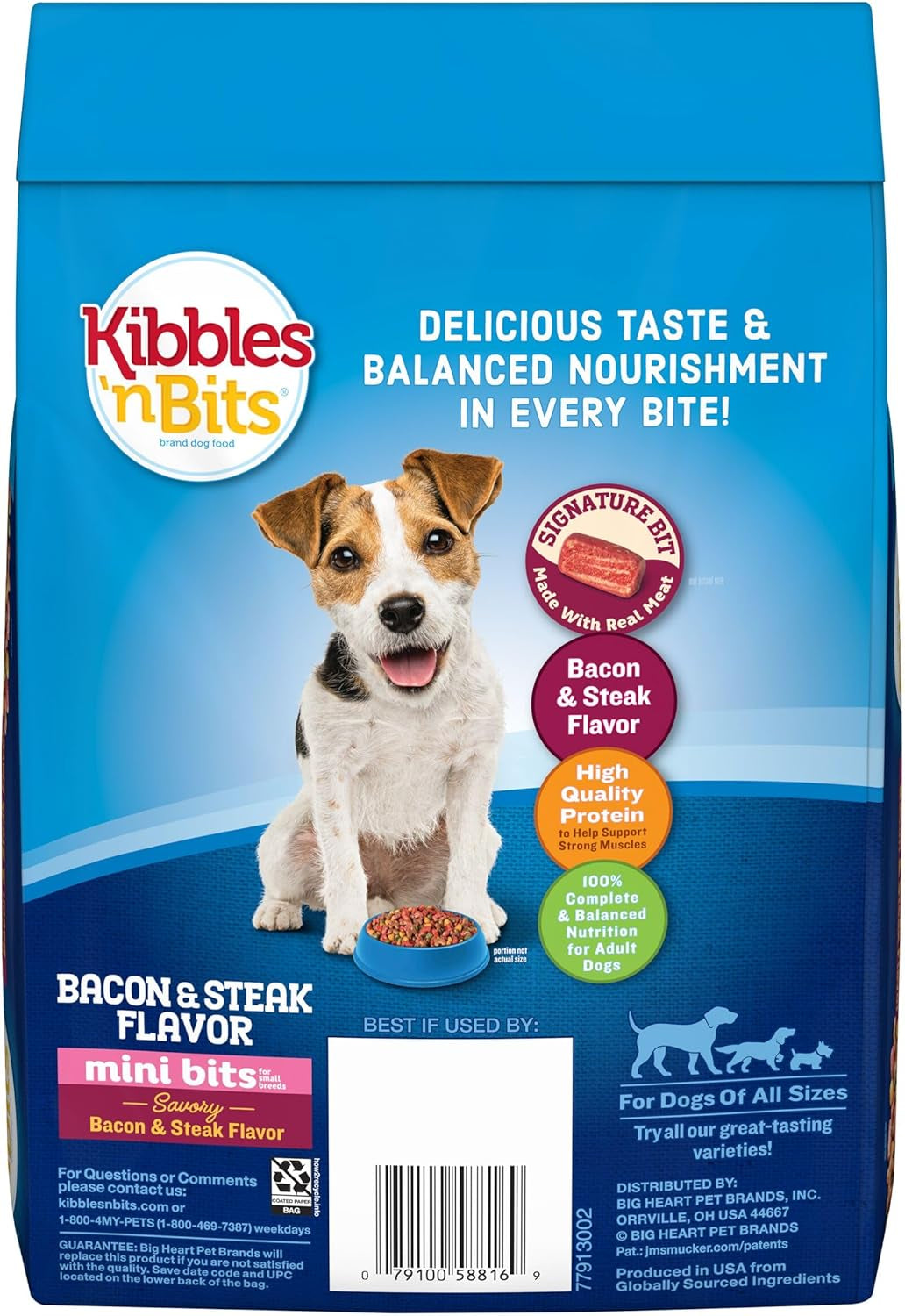 Mini Bits Small Breed Savory Bacon & Steak Flavor Dry Dog Food, 3.5 Lb. Bag