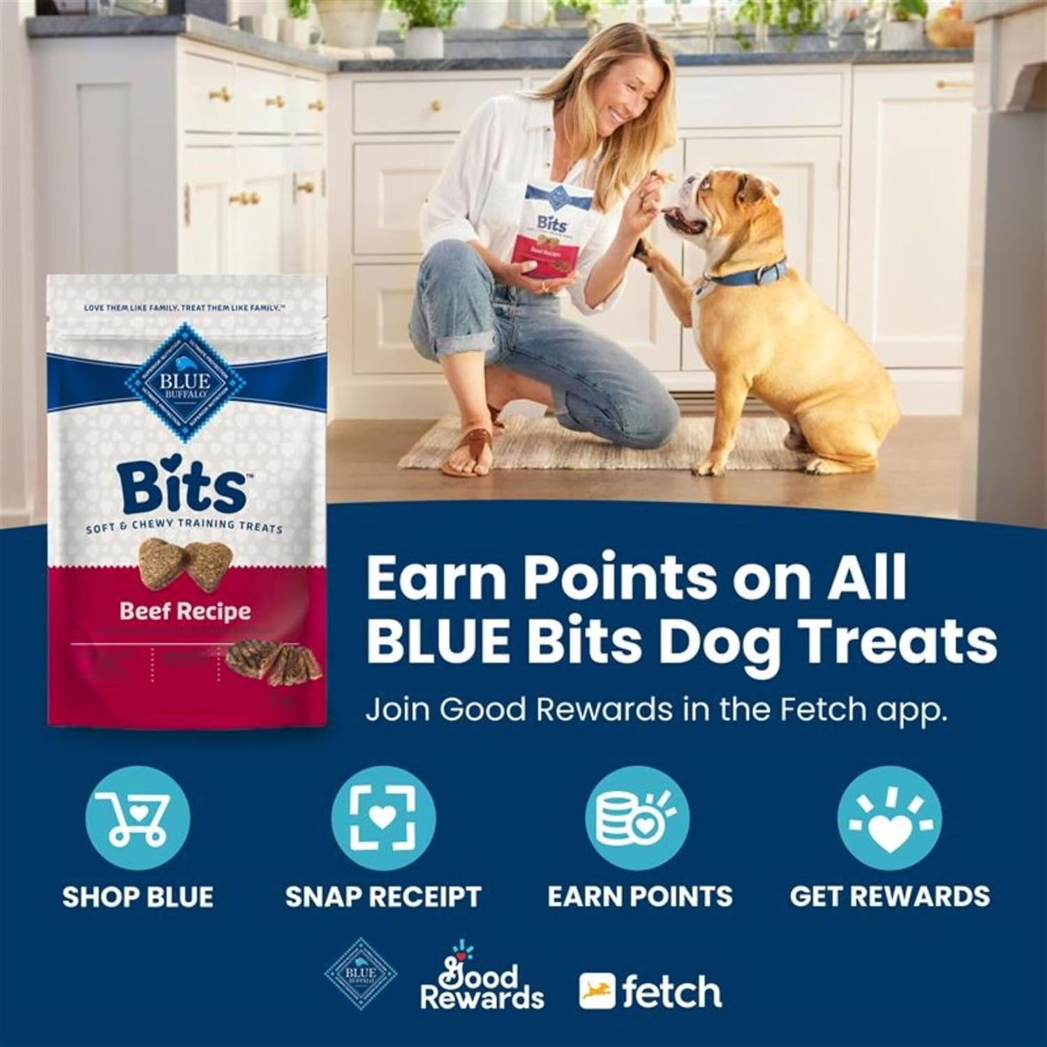 Bits Soft Dog Treats for Training, Made with Natural Ingredients & Enhanced with DHA, Chicken Recipe, 4-Oz Bag
