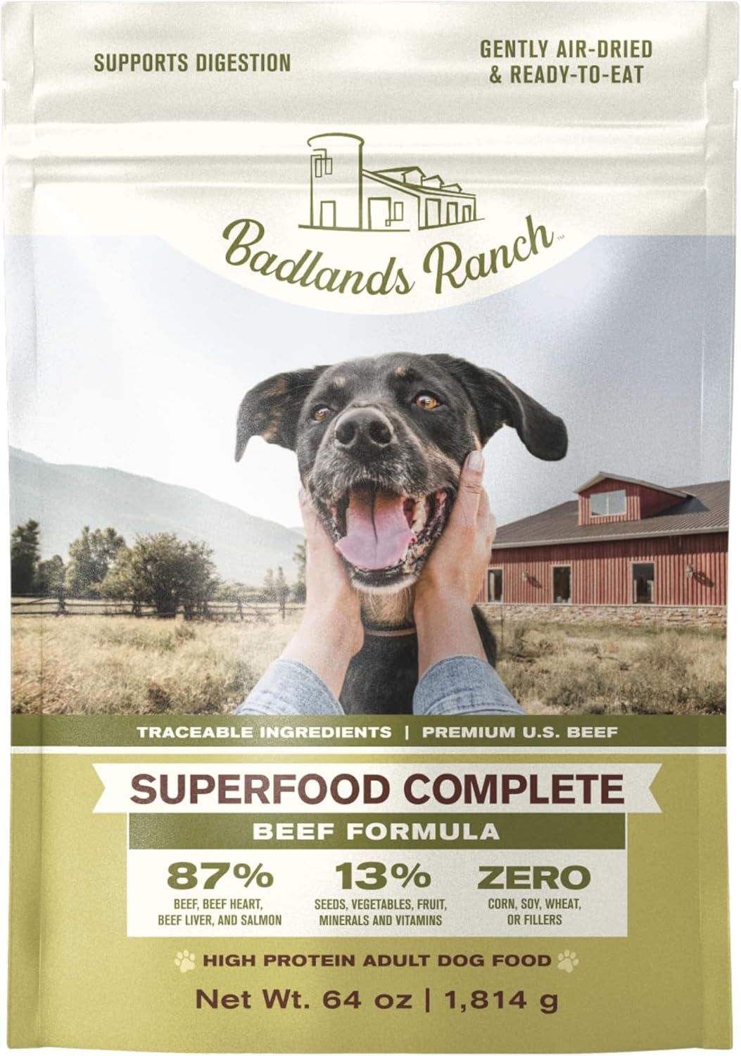- Superfood Complete, Air-Dried Adult Dog Food - High Protein, Zero Fillers, Superfood Nutrition by Katherine Heigl (64 Oz., Beef Formula)