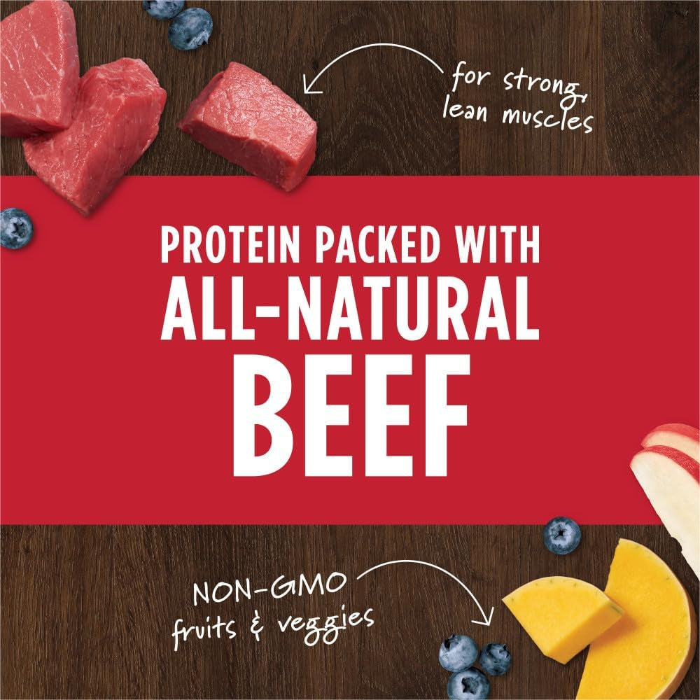 Raw Boost Mixers, Freeze Dried Dog Food Topper, Grain Free Recipe - All Natural Beef, 14 Oz. Bag