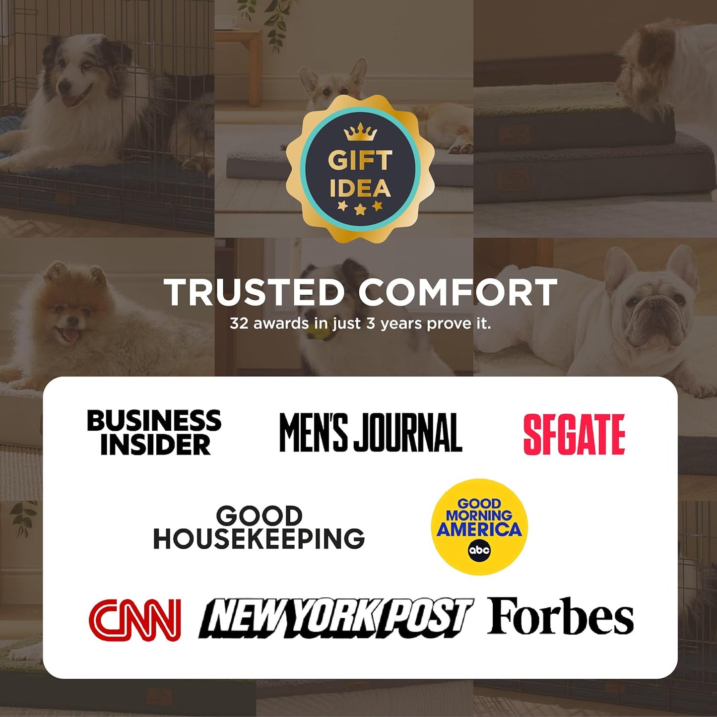 Dog Beds Large Sized Dog - Comfy Flat Pet Beds with Removable Washable Cover, Orthopedic Egg Crate Foam Puppy Mat, Suitable for Pet up to 65 Lbs