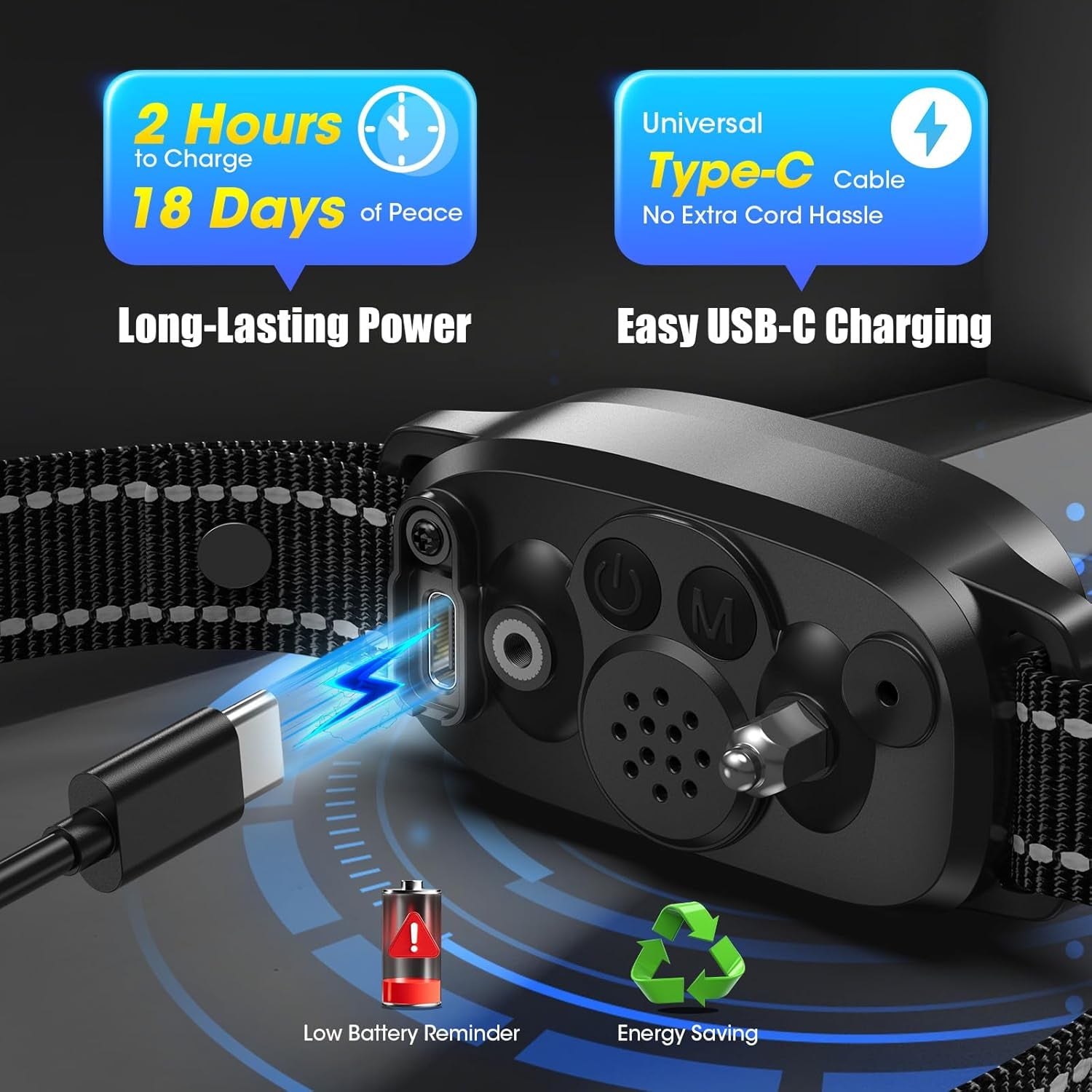 Smart AI Bark Collar for Large Medium Small Dogs, anti Barking Device with 5 Training Modes, Exclusive Forced Bark-Stopping, Rechargeable IP67 Waterproof Bark Collar with 5 Sensitivity (Black)