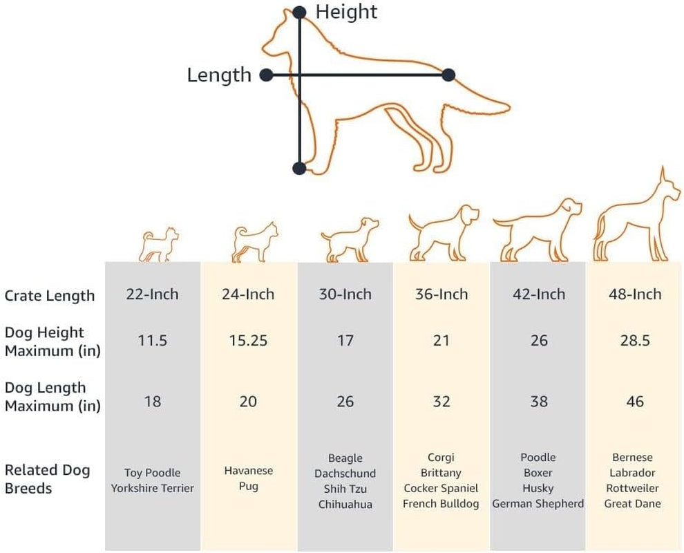 Durable, Foldable, Collapsible, Portable Metal Wire Dog Crate with Tray, Single Door with Divider Panel, Easy to Assemble & Clean, 36 X 23 X 25 In, Black