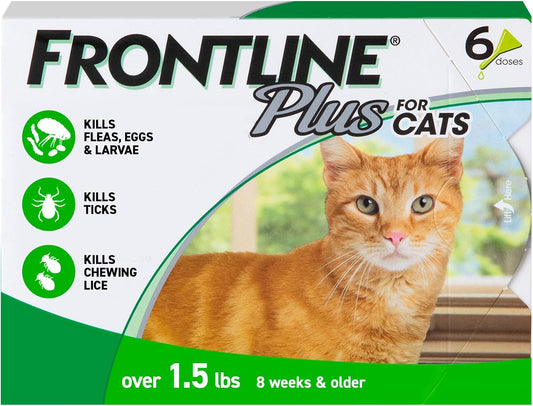 plus Flea and Tick Treatment for Cats over 1.5 Lbs. 6 Treatments