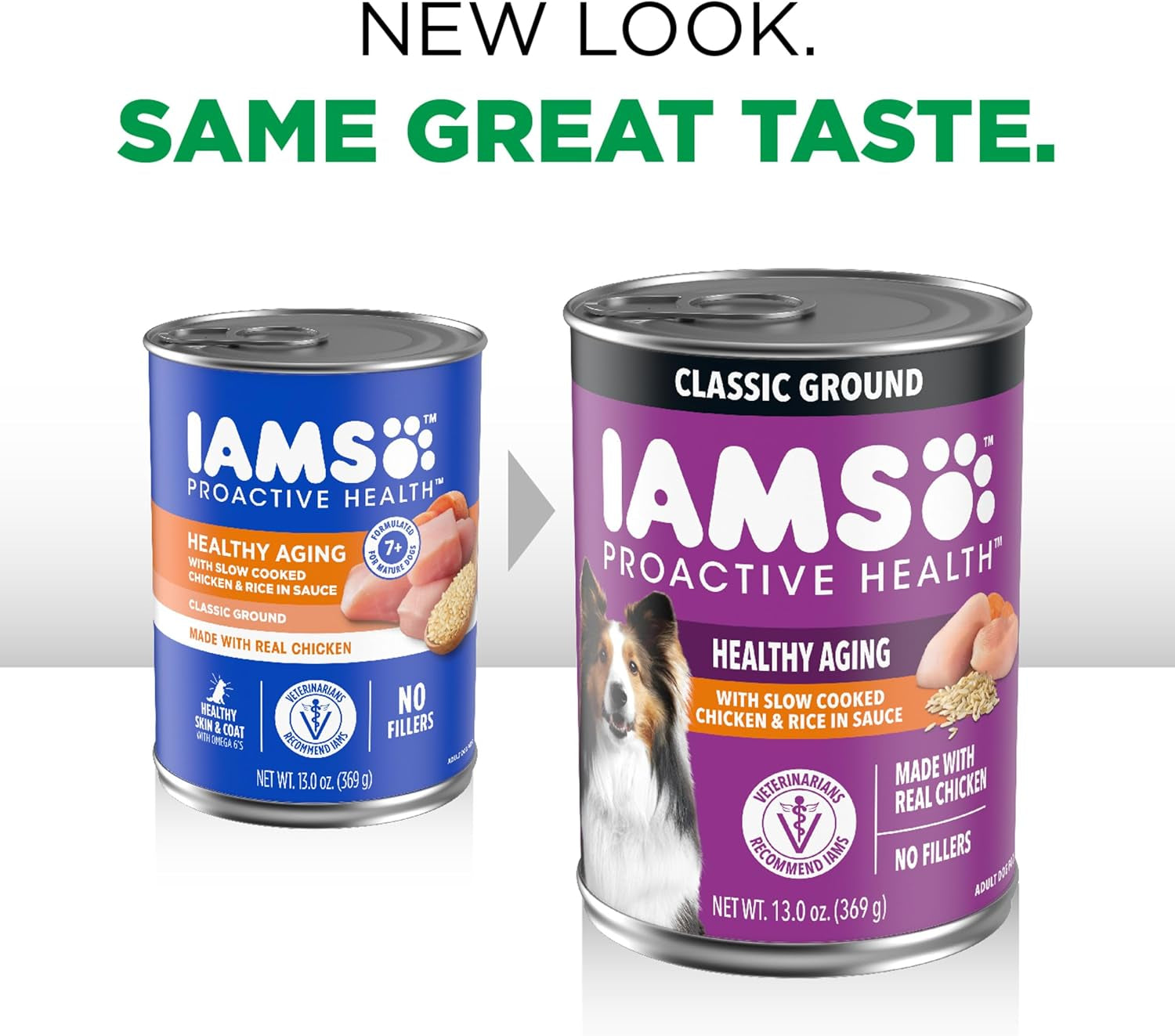 Proactive Health Healthy Aging Wet Dog Food Classic Ground with Slow Cooked Chicken and Rice, 13 Oz. Cans (12 Count, Pack of 1)