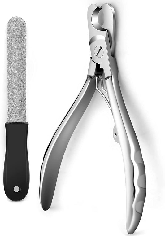 Upgrade Wide Open Dog Nail Clippers for Large Dogs Cut like Butter, Heavy Duty Dog Nail Trimmer Full Metal Razor Sharp Professional for All Dogs Cats with Thick Toenail