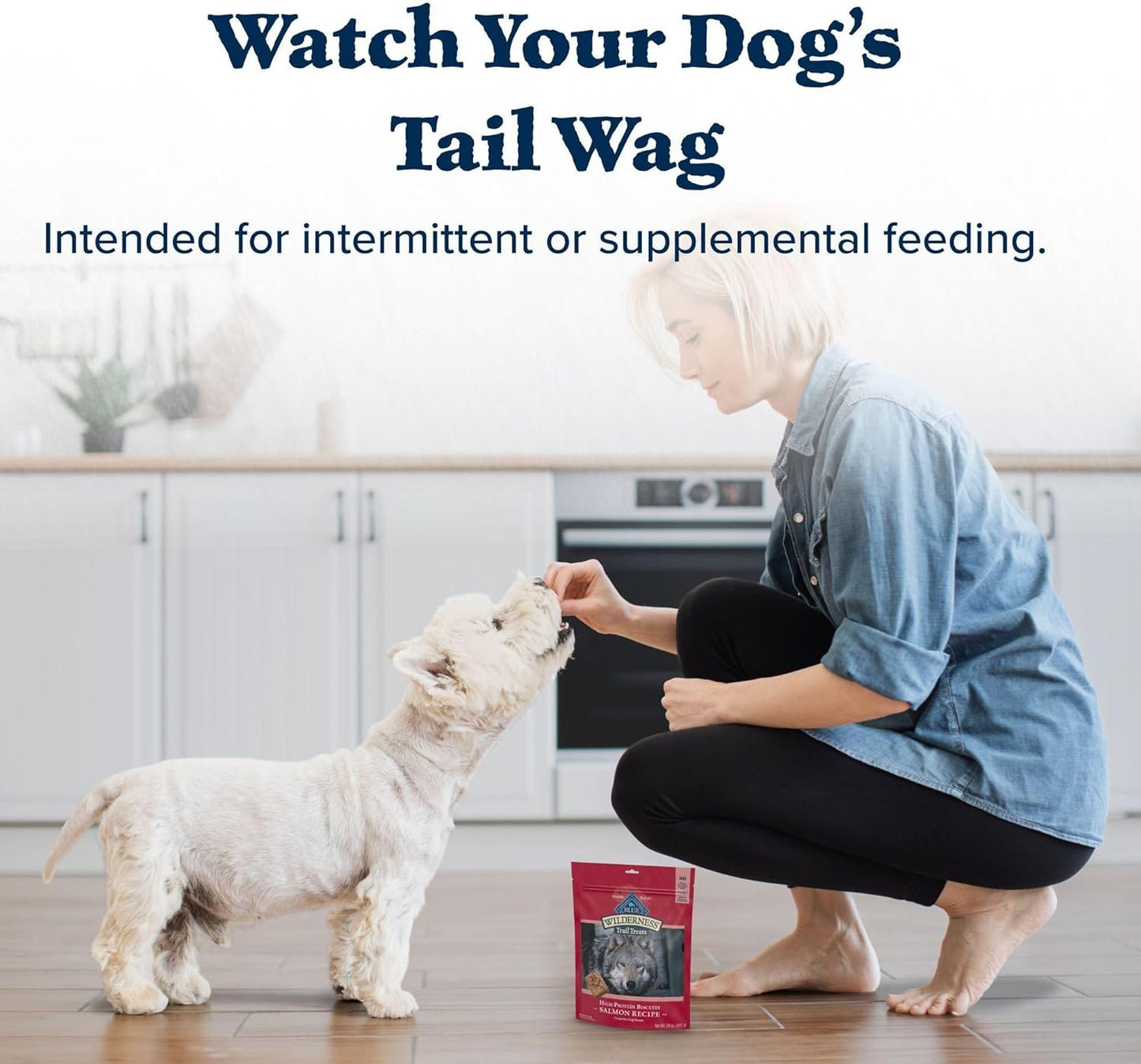 Wilderness Trail Treats Crunchy Dog Biscuits, Grain-Free and High-Protein Dog Treats Made with Natural Ingredients, Salmon Recipe 24-Oz Bag