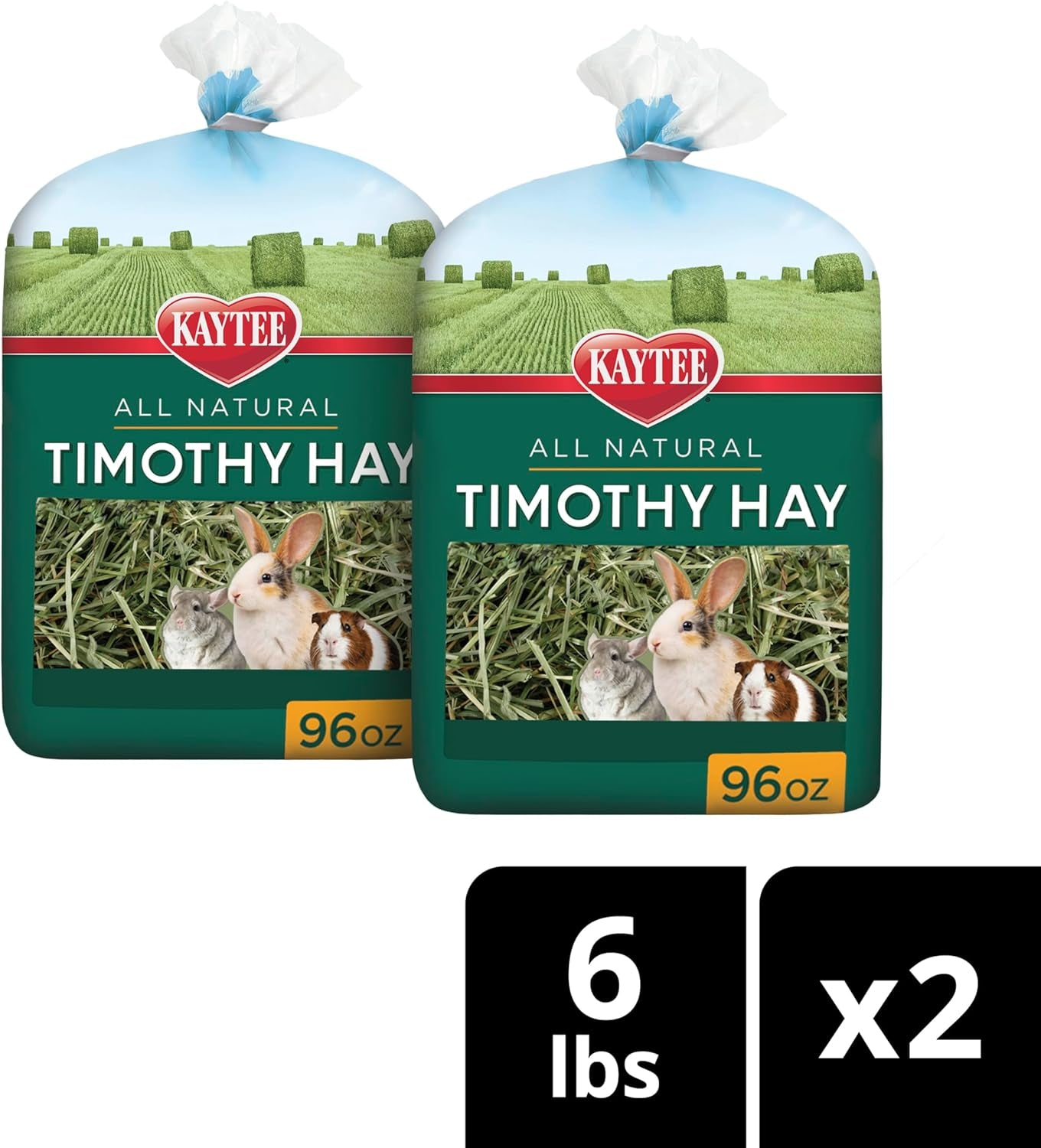 All Natural Timothy Hay for Guinea Pigs, Rabbits & Other Small Animals, 12 Pound