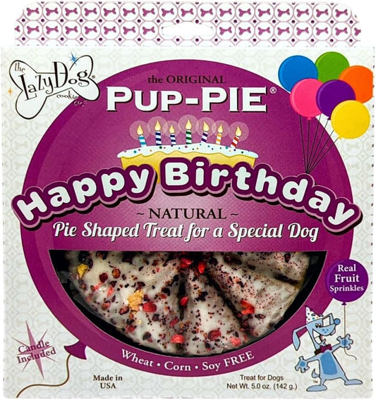 The Lazy Dog Pup-Pie - Original Pup-Pie - Happy Birthday Dog Treat for a Special Dog, 5 Oz.