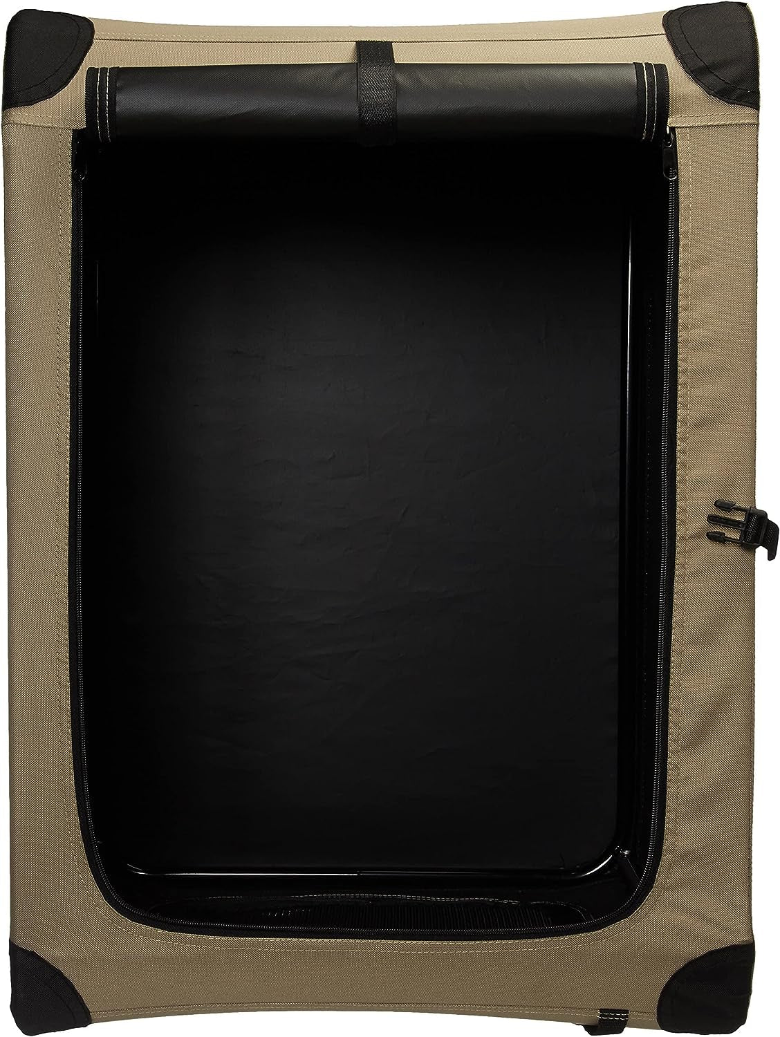 2-Door Portable Soft-Sided Folding Soft Dog Travel Crate Kennel, Medium (M 30" X 21" X 21"), Tan