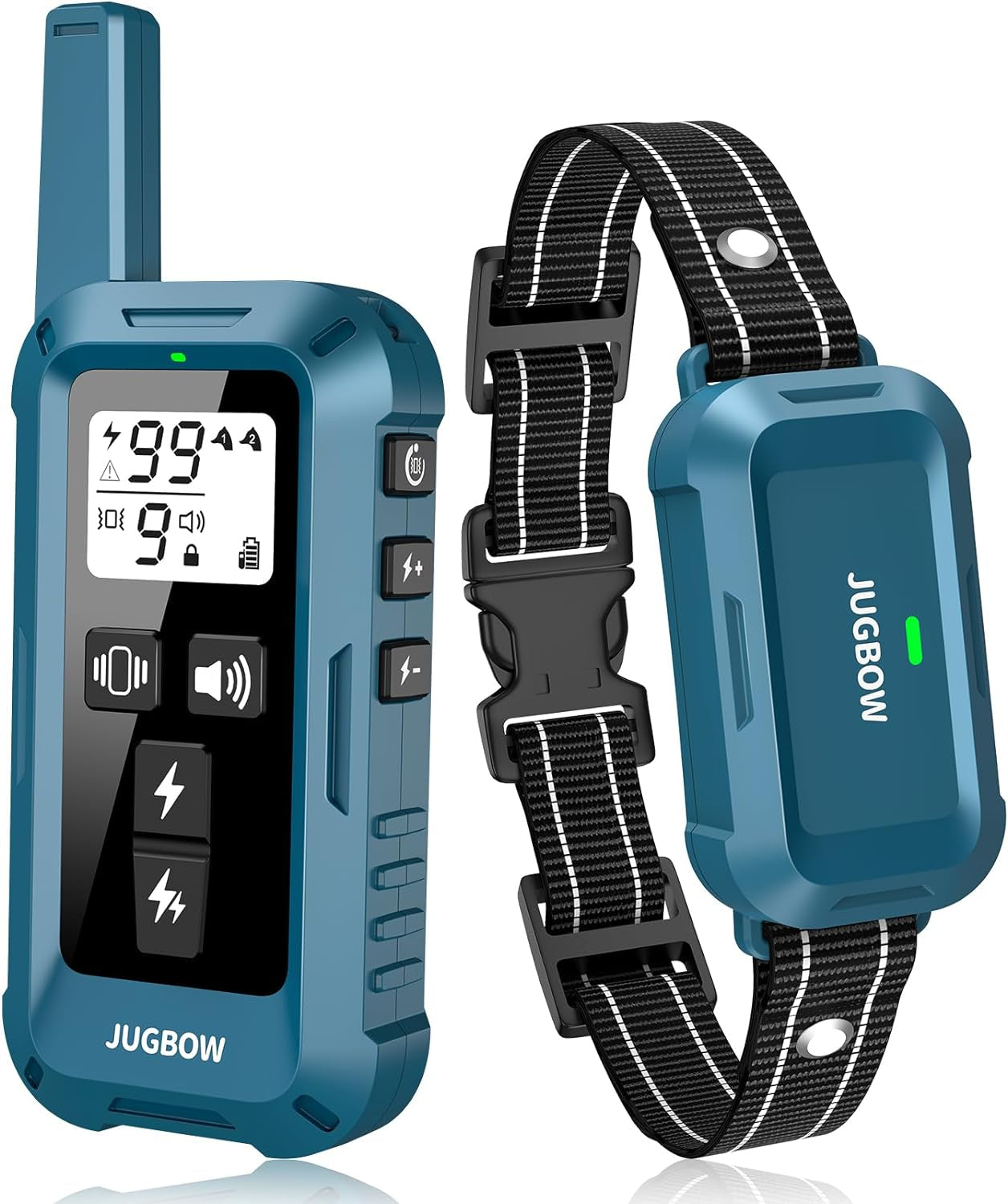 Dog Shock Collar - 4200FT Dog Training Collar with Remote, IPX7 Waterproof Electric Collar with 4 Training Modes, Security Lock, Rechargeable E-Collar for All Breeds, Sizes, Blue