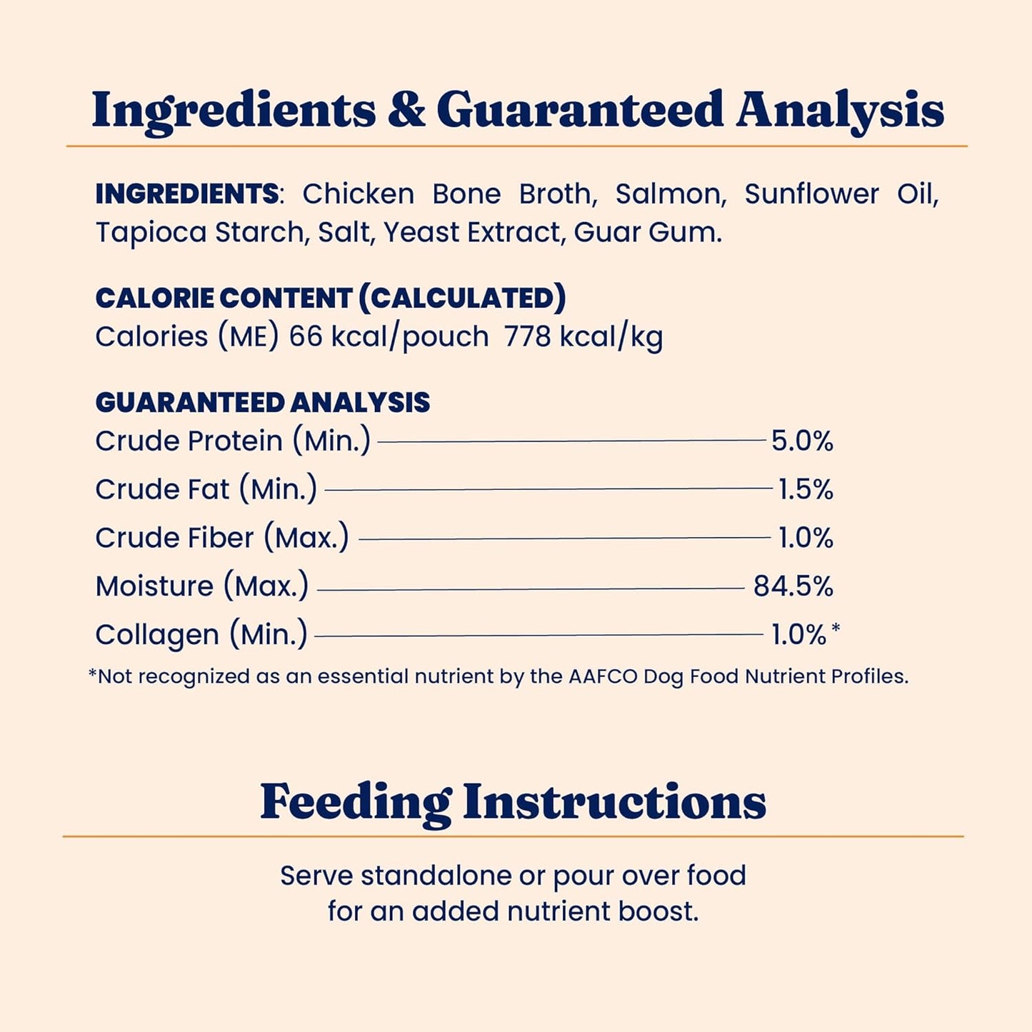 Bone Broth Cat Food Topper - Limited Ingredient Lickable Cat Broth Pouches W/Salmon Protein Shreds & Collagen for Hydration & Gut Support - Easy to Serve Gravy for Cats Meal Topper - 12Ct