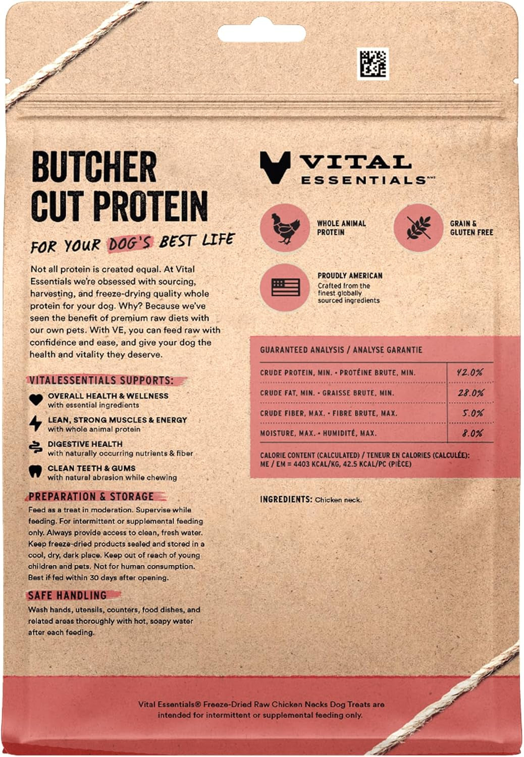 Single Ingredient Chicken Necks Dog Treats, 9 Oz | Freeze-Dried Raw | Premium Quality High Protein Training Treats | Grain Free, Gluten Free, Filler Free