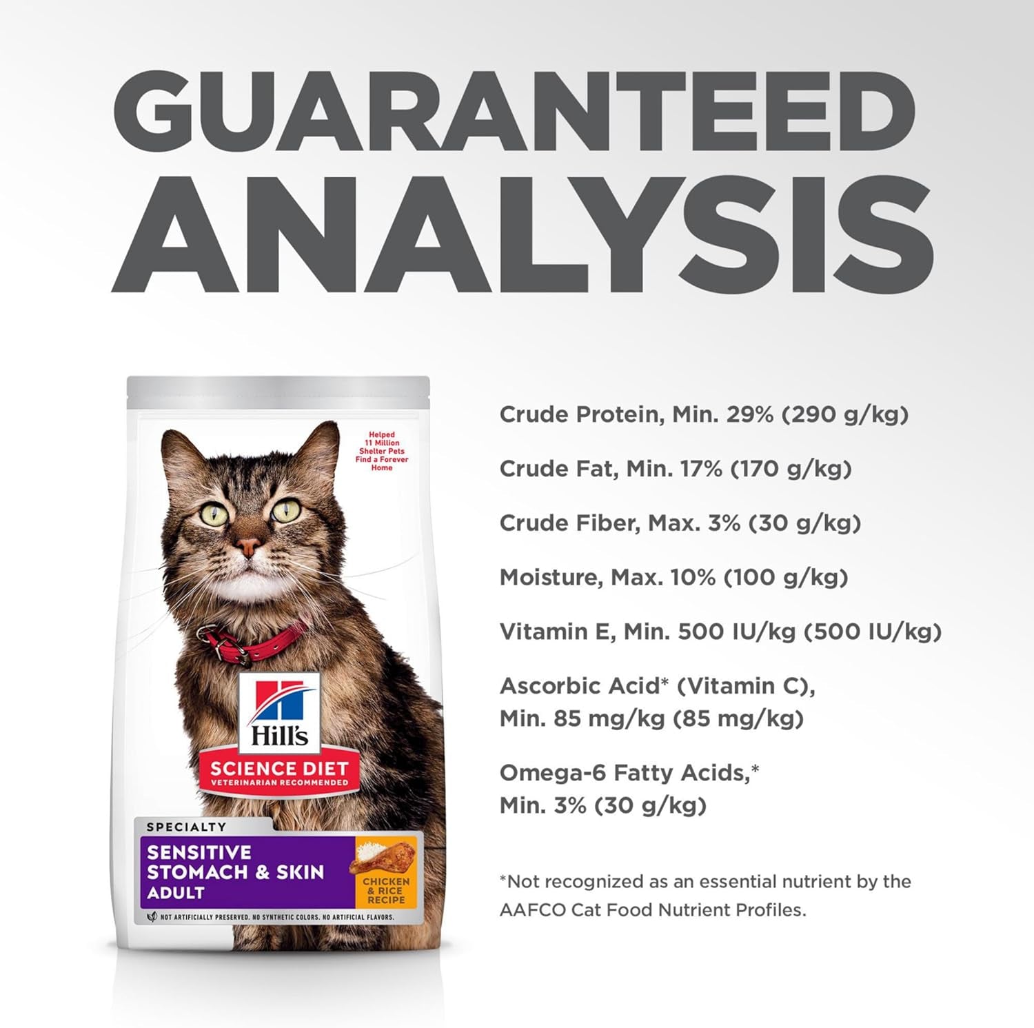Sensitive Stomach & Skin, Adult 1-6, Stomach & Skin Sensitivity Support, Dry Cat Food, Chicken & Rice, 3.5 Lb Bag