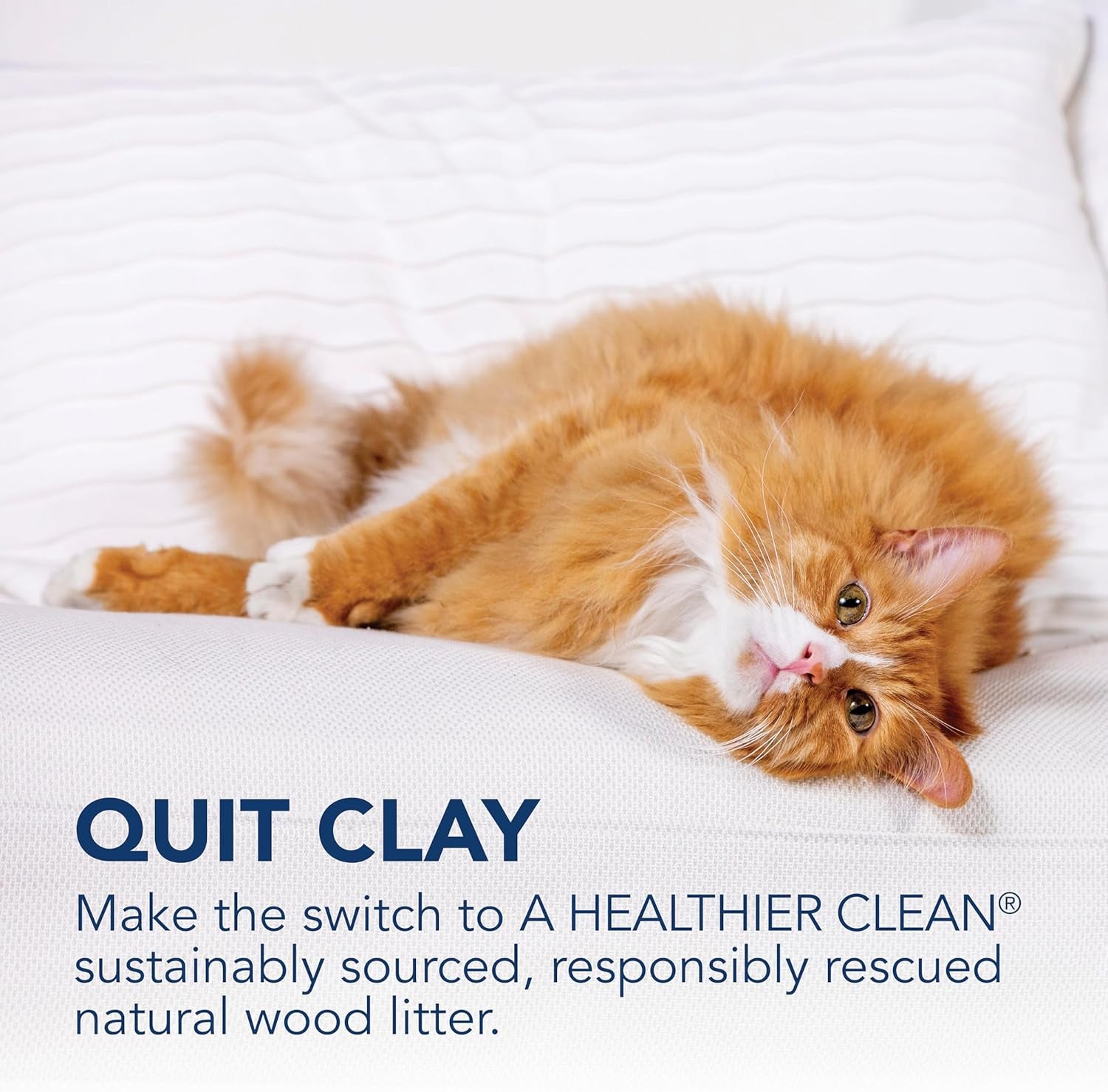 Less Mess Low Tracking Wood Clumping Cat Litter Mini- Pellets, Unscented, 21.5 Pounds - Natural Ingredients, Stops Odor, Clumps Solid, 99% Dust Free, Great for Long-Hair Breeds