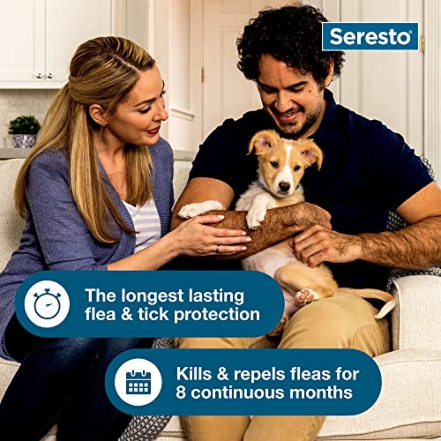 Small Dog Vet-Recommended Flea & Tick Treatment & Prevention Collar for Dogs under 18 Lbs. | 8 Months Protection