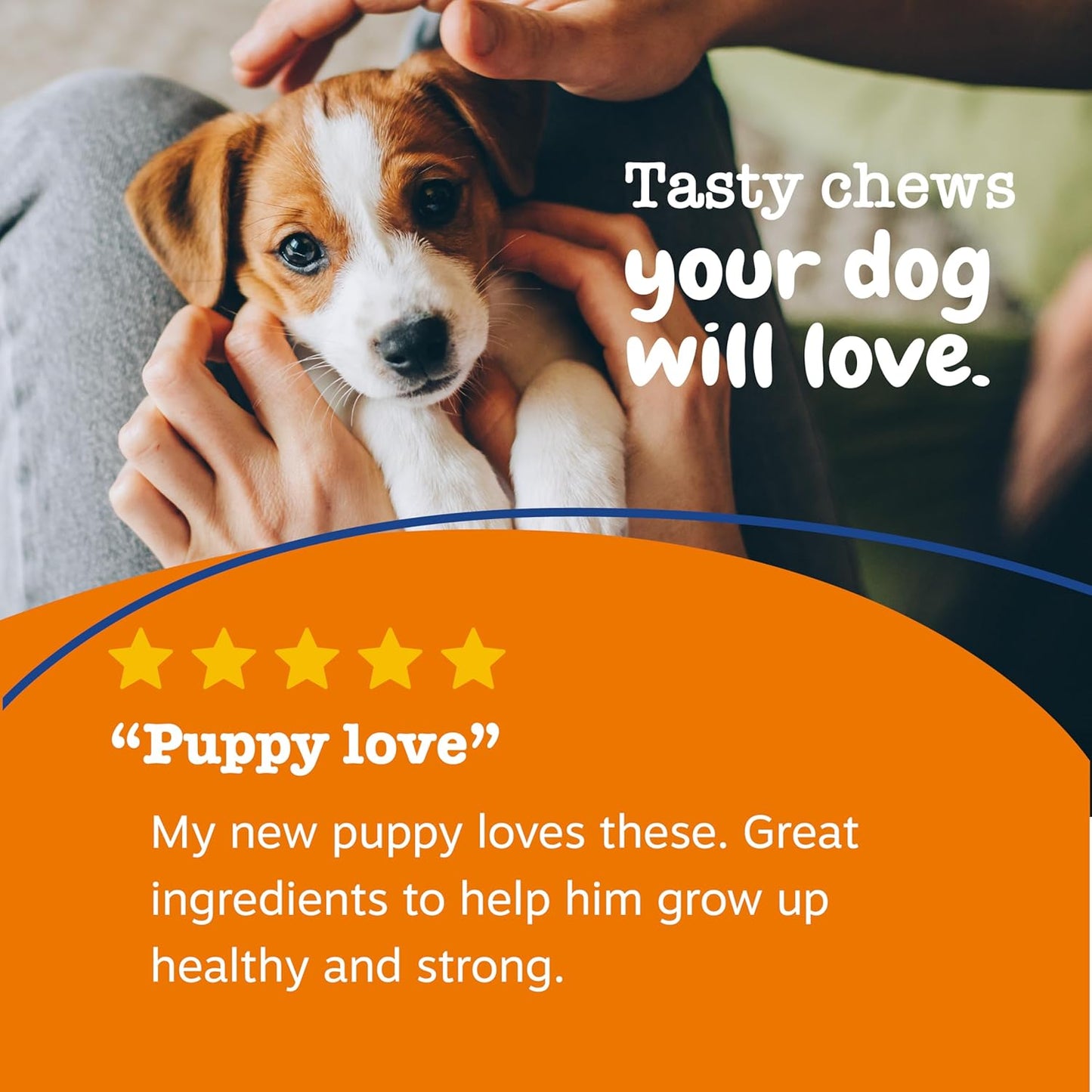Dog Multivitamin, Chewable Dog Vitamins and Supplements for Hip & Joints, Skin & Coat, Omega 3 Fish Oil for Dogs- Puppy Multivitamin - Chicken Puppy Bites- 90Ct