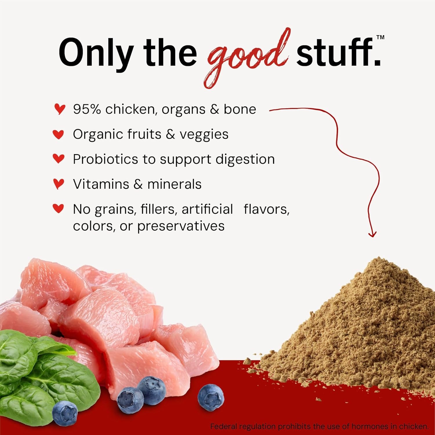 Freeze-Dried Raw Marie'S Magical Dinner Dust - Premium Chicken Dog Food Topper with Organic Fruits & Vegetables - Perfect for Picky Eaters - 7Oz